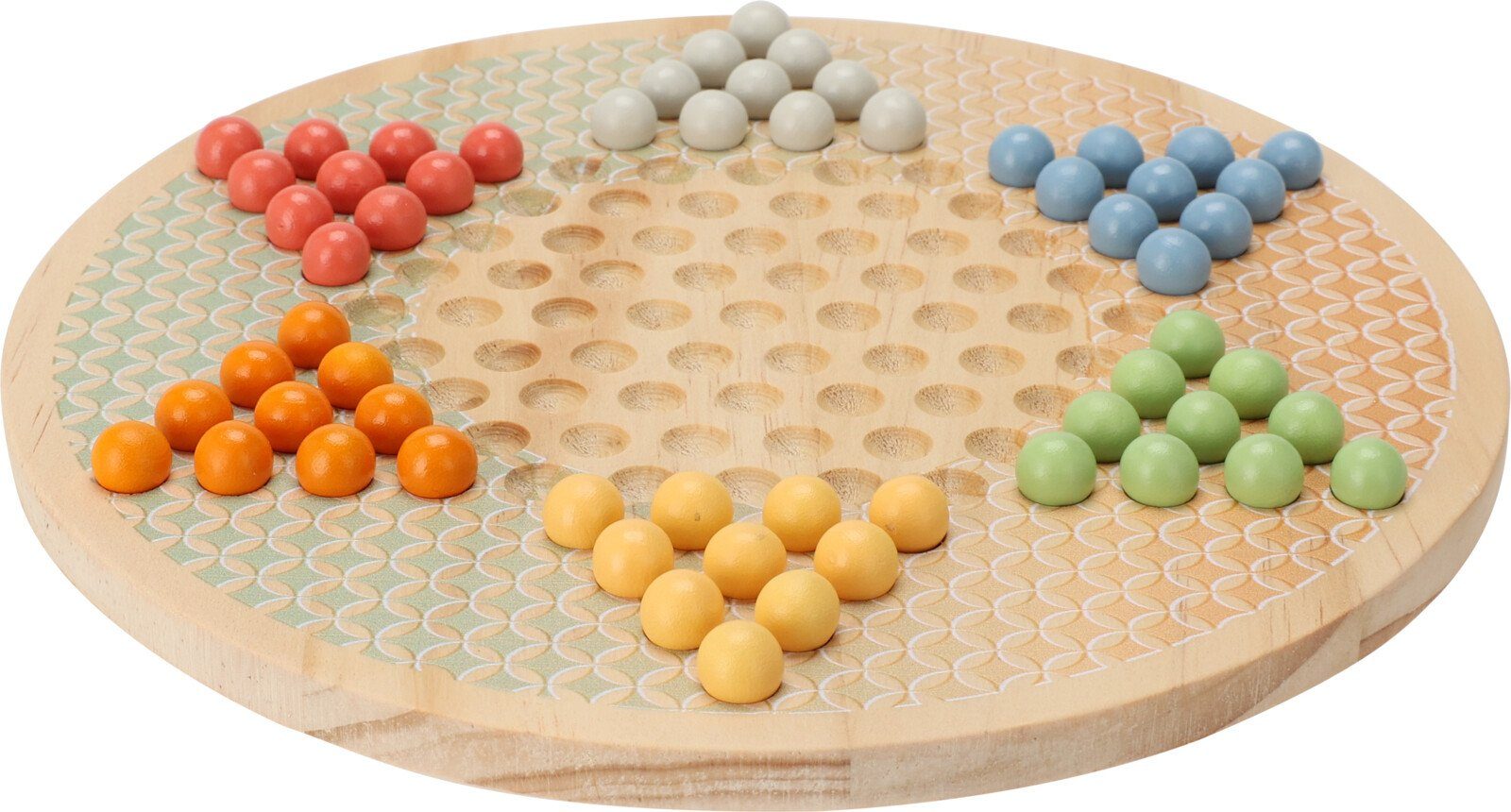 Koopman Spiel Holzspiel Gesellschaftsspiel 20x20x12 cm Rund Familienspiel, Strategiespiel, Familienspiel, Konzentration, Geschicklichkeitsspiel, Holz