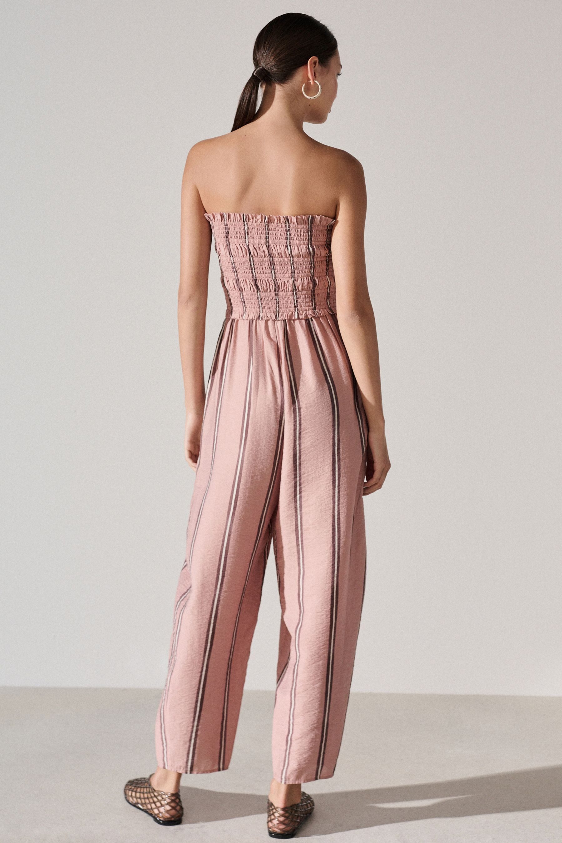 Next Jumpsuit Bandeau-Jumpsuit mit Raffung und Barrel-Bein (1-tlg) günstig online kaufen