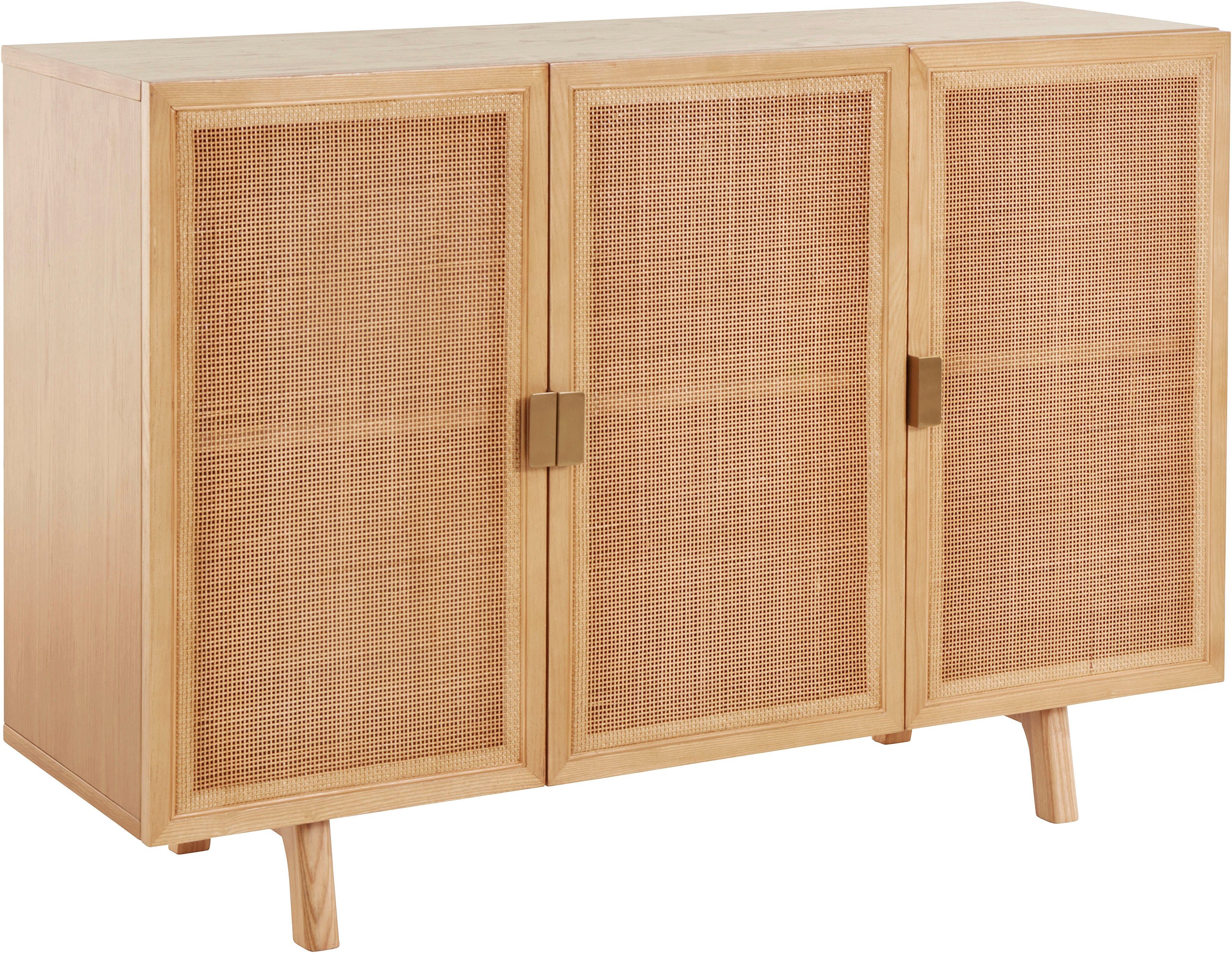 LeGer Home by Lena Gercke Kommode Lina (Sideboard, Melinoberflächen), Mit Rattan Einsatz, 4 Innenfächer, teilmassiv. Reduzierter Preis € 309,99. Unverbindliche Preisempfehlung € 599,99