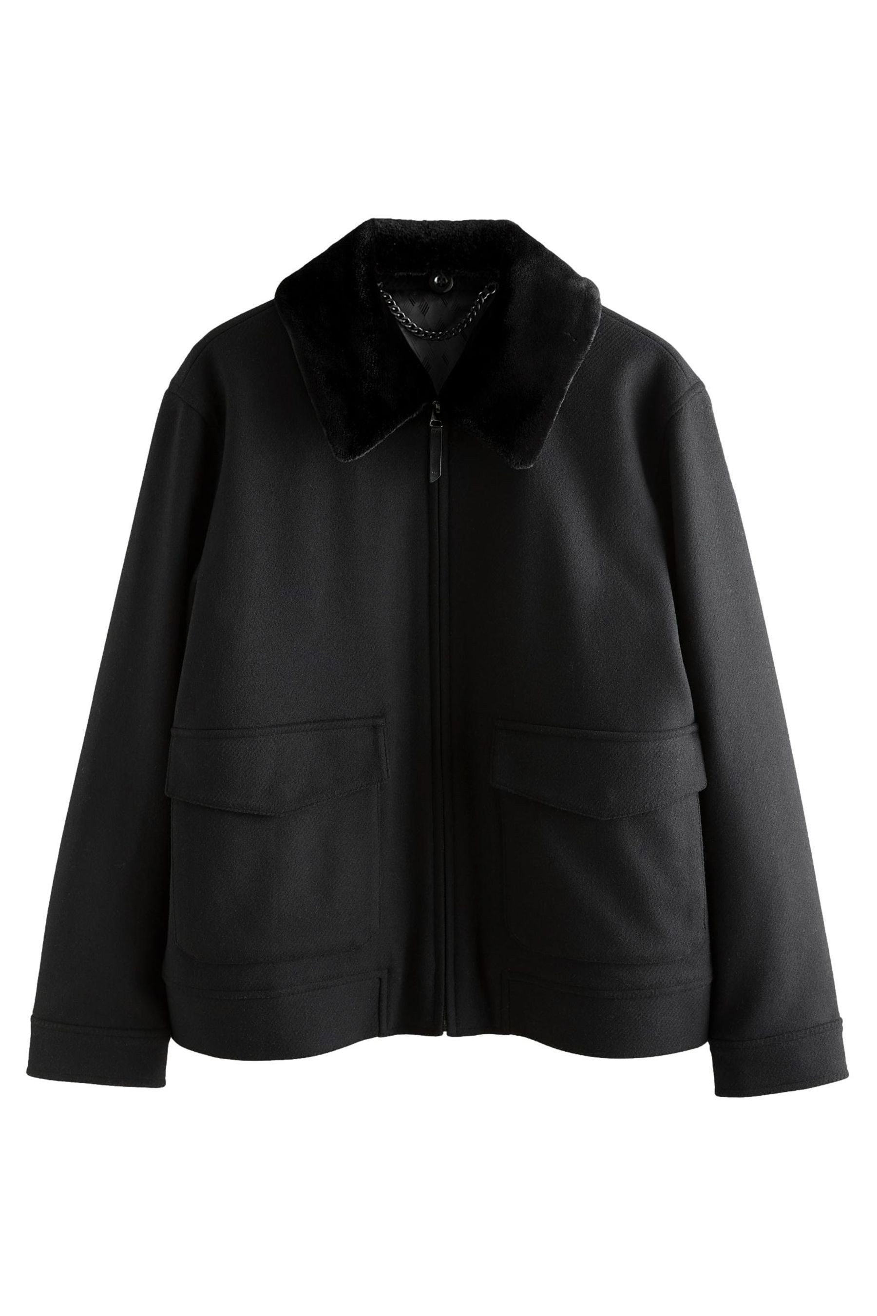 Fellimitatmantel Twilljacke mit abnehmbarem Kunstfellkragen