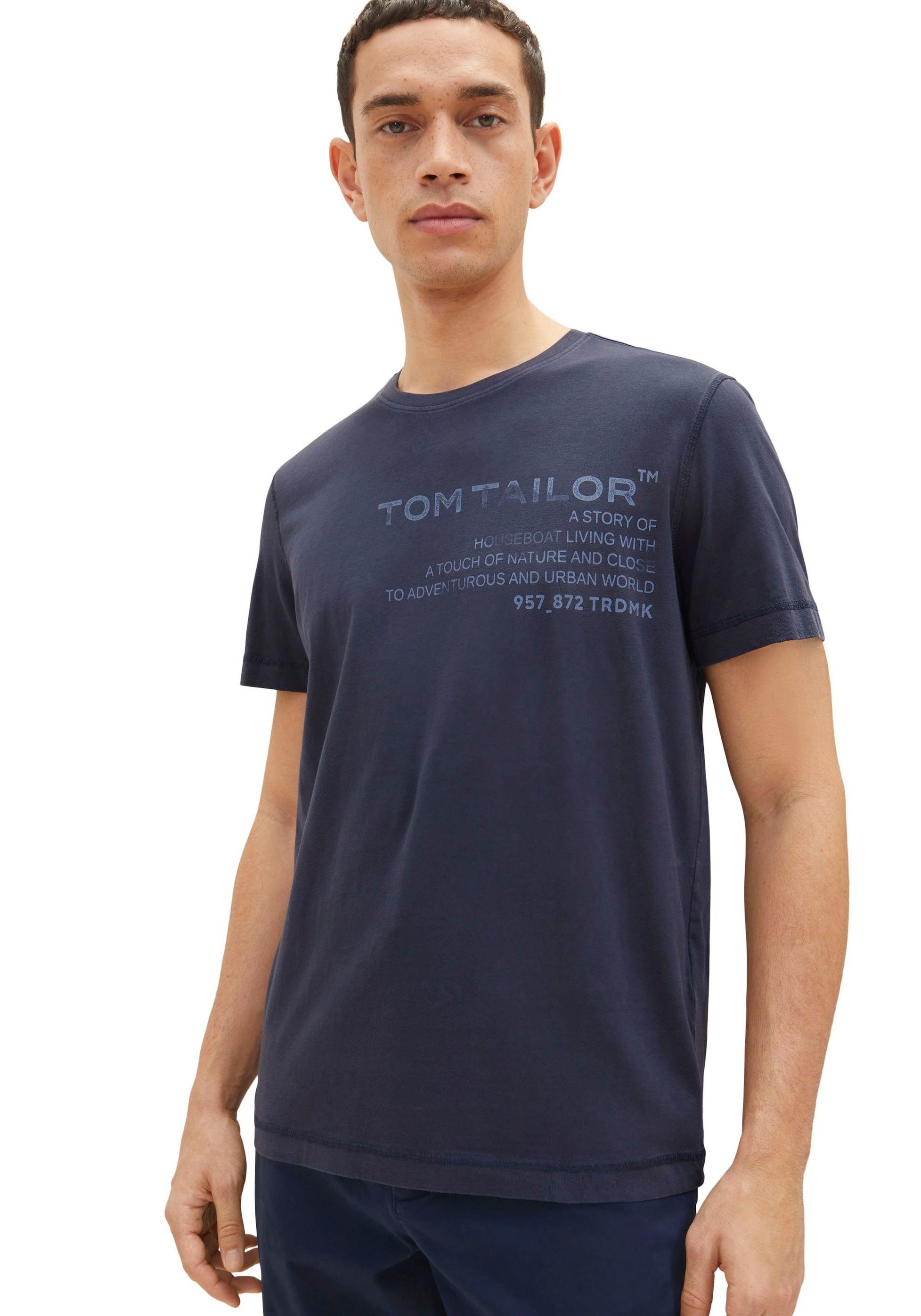 T-Shirt TOM TAILOR dunkelblau