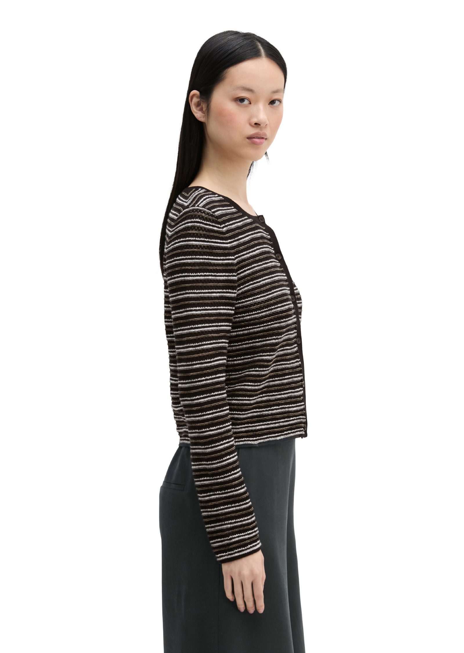 Marc O'Polo Cardigan aus Baumwolle-Leinen-Mix