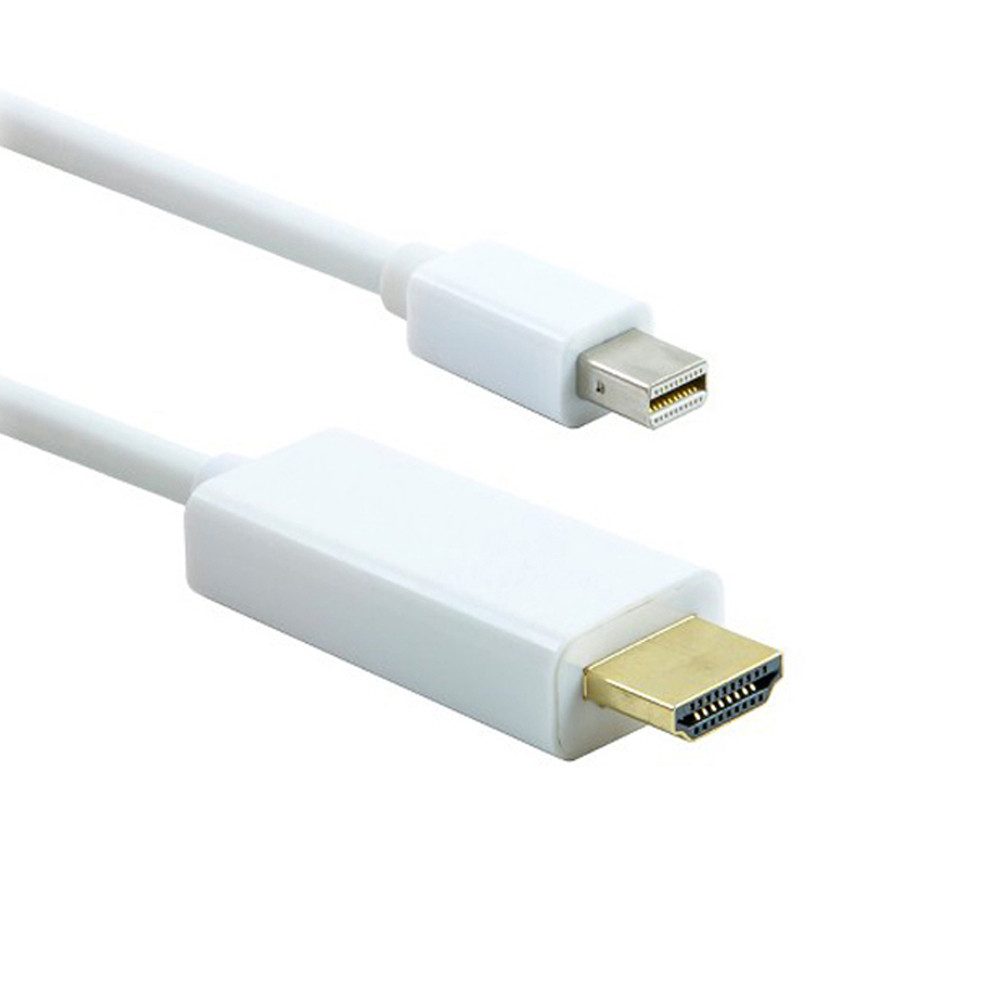 Bolwins J10 Mini DisplayPort zu HDMI Kabel Mini DP zu HDMI Digital Audio 1,8m Computer-Kabel, Mini DisplayPort Stecker (männlich), HDMI Stecker (männlich) (30 cm), Mini DisplayPort auf HDMI Kabel
