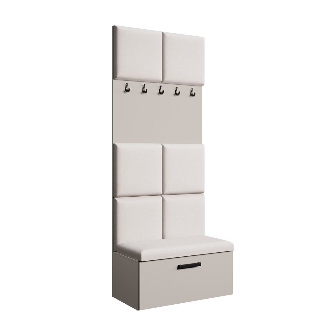 Beautysofa Garderobenschrank MARGARET I mit gepolsterten günstig online kaufen