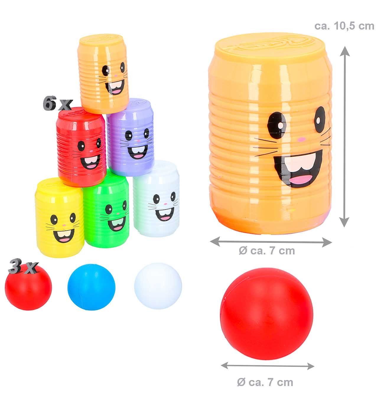Eddy Toys Spiel Dosenwerfen, Wurfspiel, Dosen-Wurfspiel