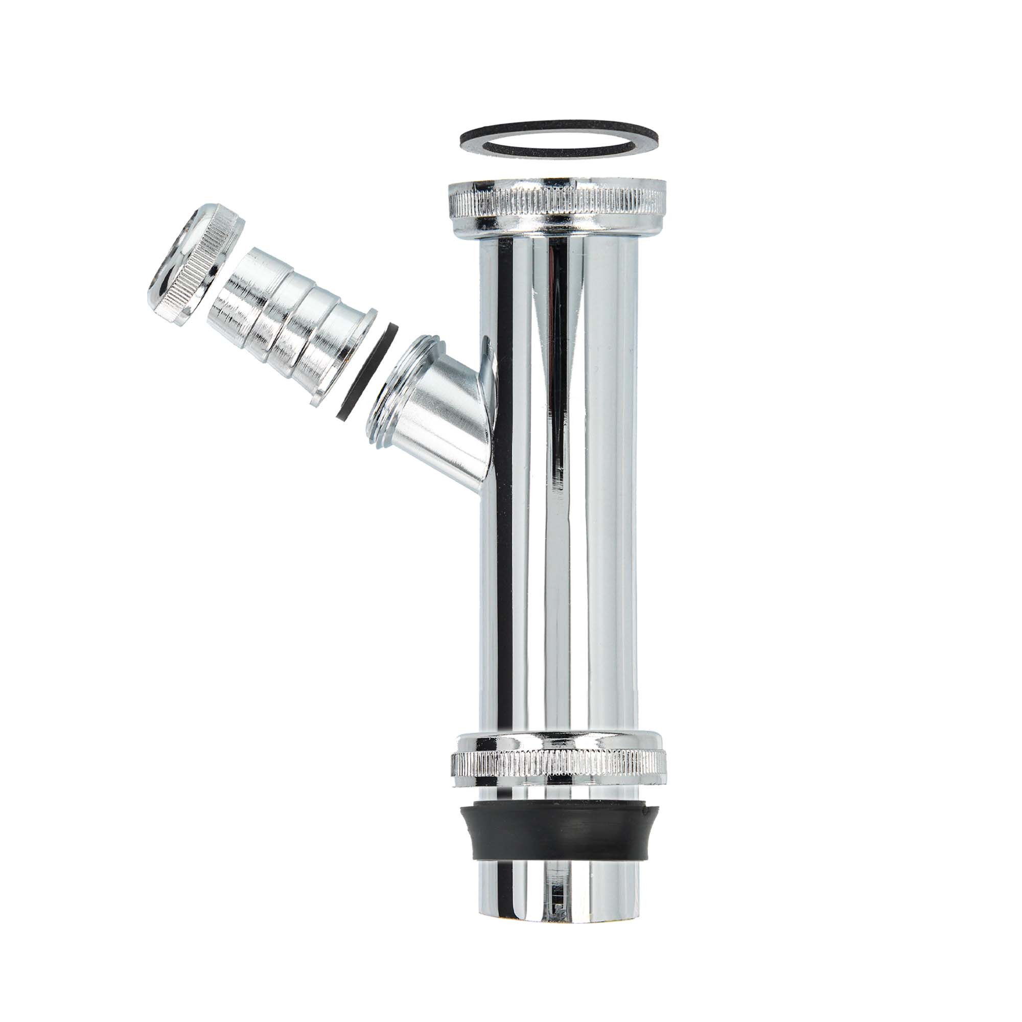 tecuro Siphon Tauchrohr Verstellrohr Ø 32 x 200 mm mit Geräteanschluss Ø 19 mm