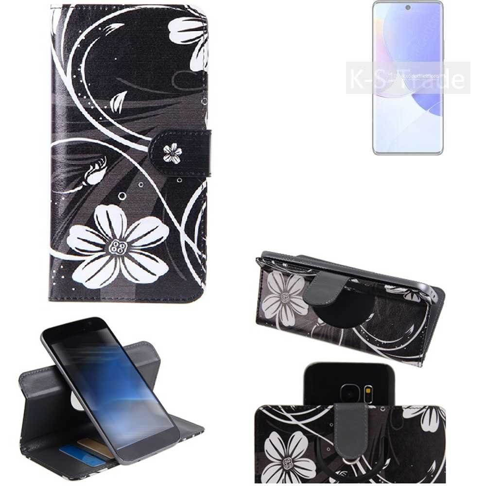 K-S-Trade Handyhülle für Huawei nova 9, Schutzhülle Handyhülle Hülle 360° Wallet Case ''Flowers''
