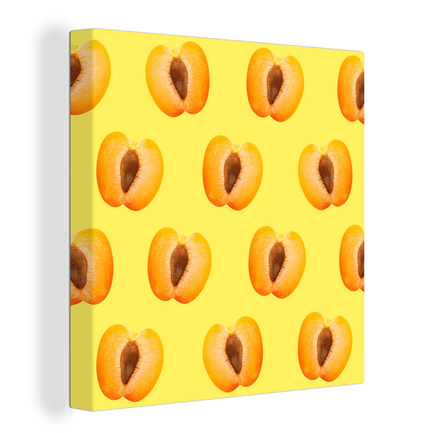 OneMillionCanvasses® Leinwandbild Pfirsich - Pastell - Muster, (1 St), Leinwand Bilder für Wohnzimmer Schlafzimmer
