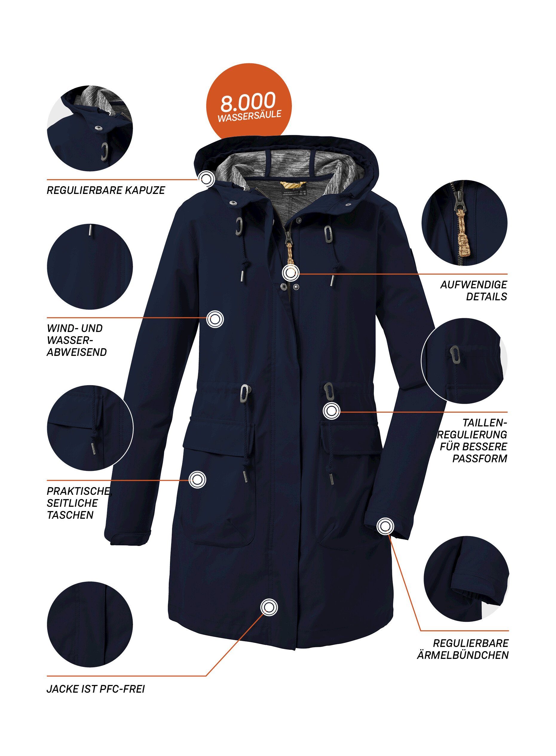 killtec DX PRK G.I.G.A. Softshellparka GS navy by SFTSHLL WMN 99