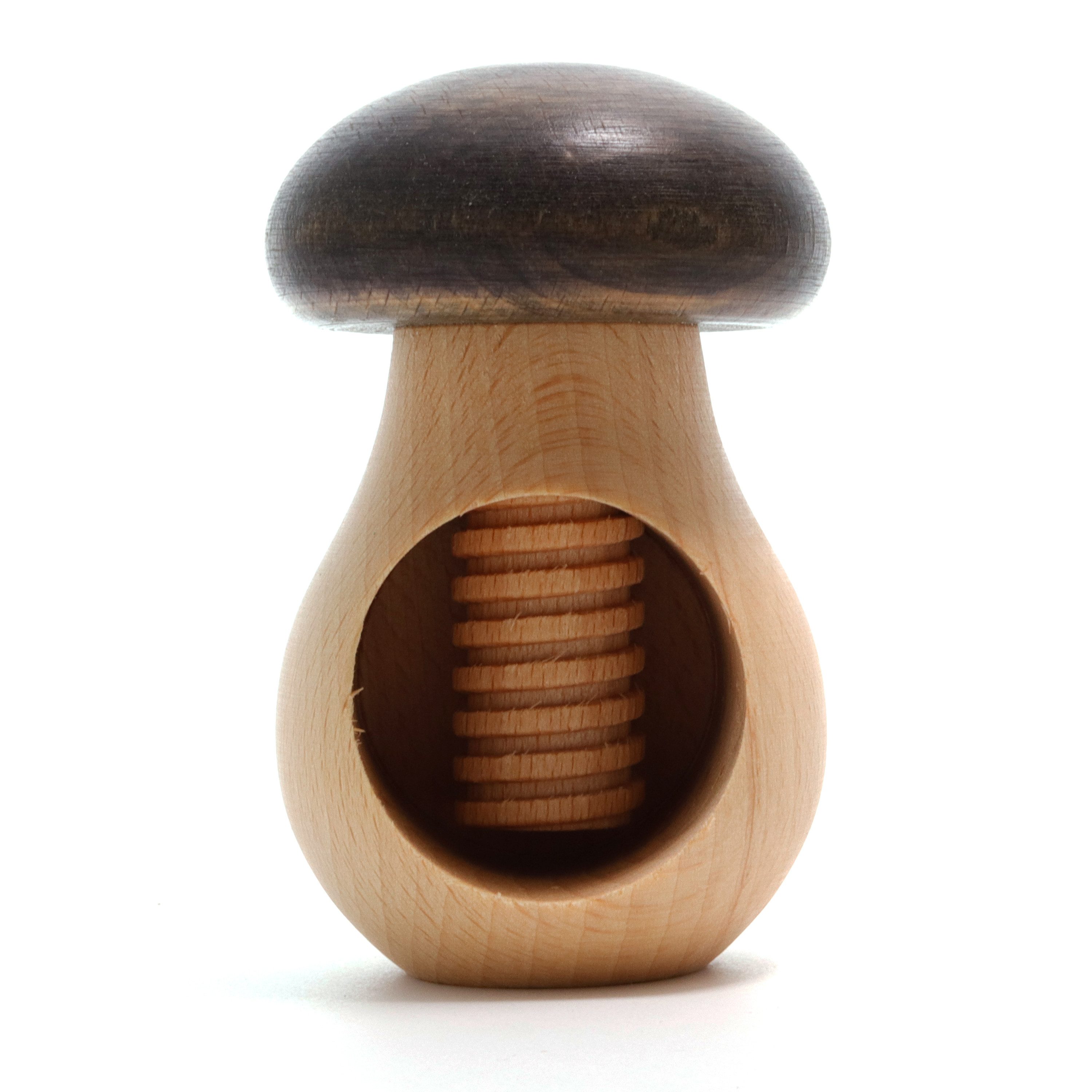 TelMo Nussknacker Nussknacker Pilz aus Buchenholz,handgefertigt, kraftsparend & stilvoll