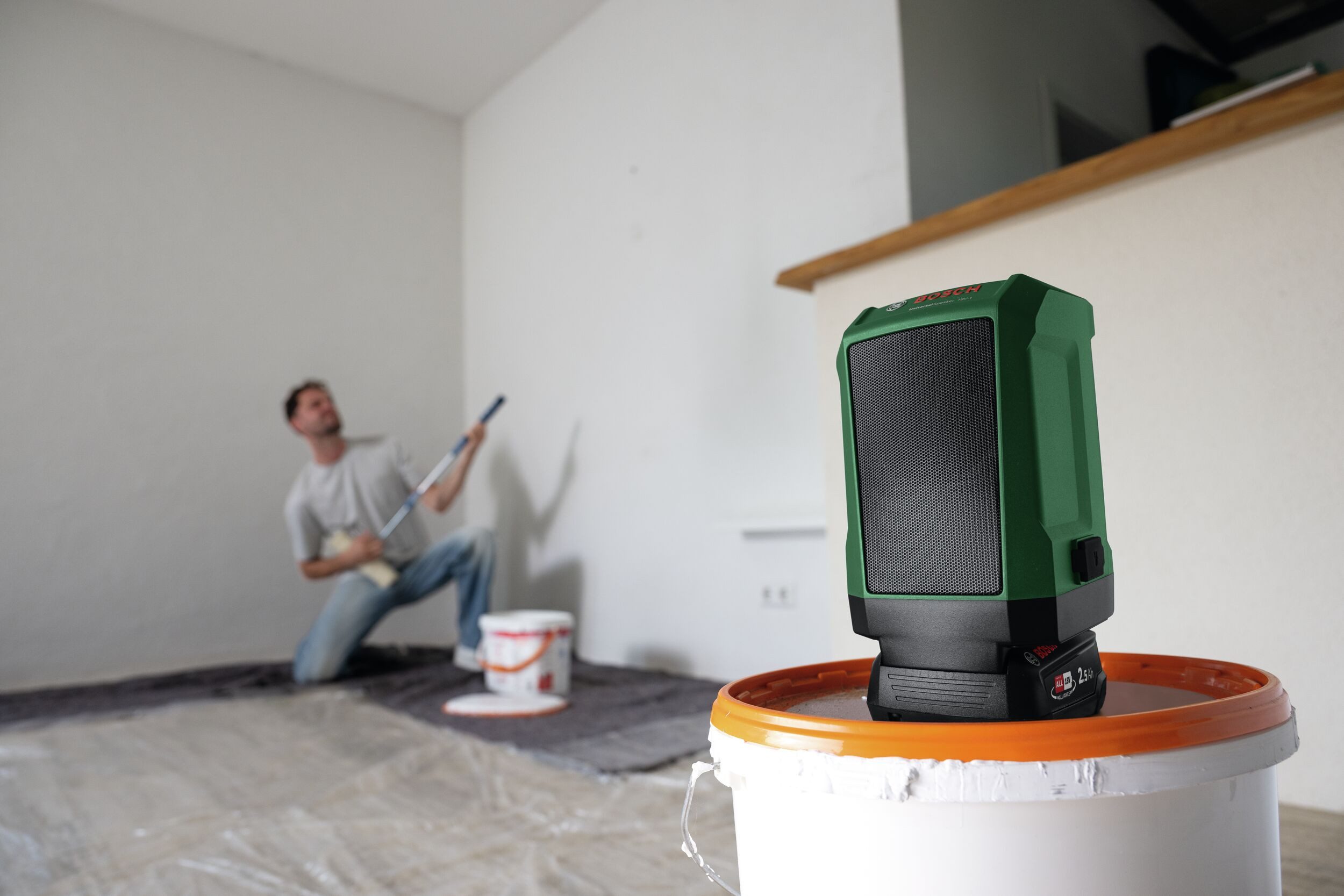 BOSCH Baustellenradio (Akku-Bluetooth-Lautsprecher Universallautsprecher 18V-1 Ohne Akku)