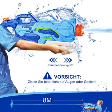 Homewit Wasserpistole Wasserspritzpistole mit großer Reichweite bis zu 8-10M (Set, 1-tlg), Wasserspielzeug Schwimmbad Strand Pool Outdoor Erwachsene Kinder