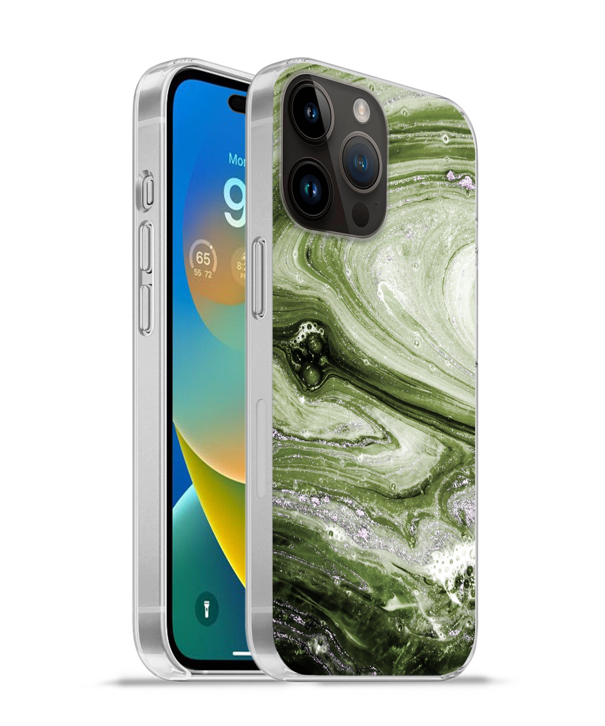 MuchoWow Handyhülle für Apple iPhone 14 Pro Max Marmor - Naturstein - Kalkstein, Smartphone-Bumper, Print, Handy Schutzhülle Dünn