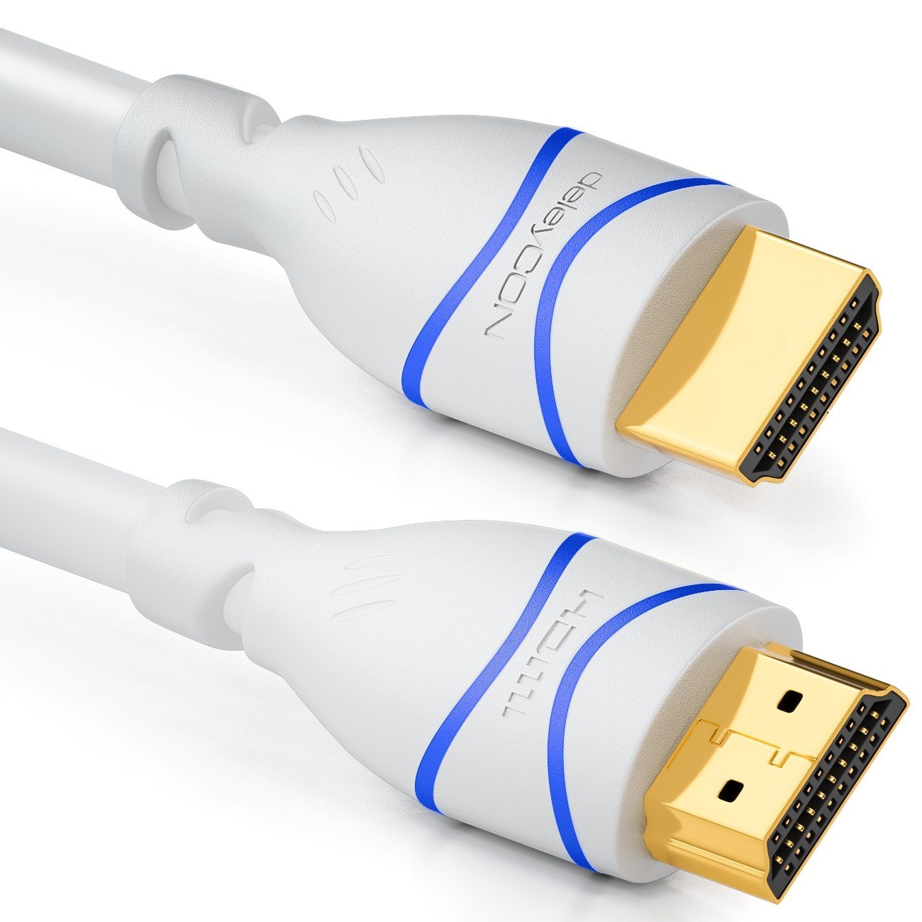 deleyCON »deleyCON 7,5m HDMI Kabel HDMI 2.0 kompatibel 4K UHD 2160p FULL HD  1080p 3D Weiß« HDMI-Kabel online kaufen | OTTO