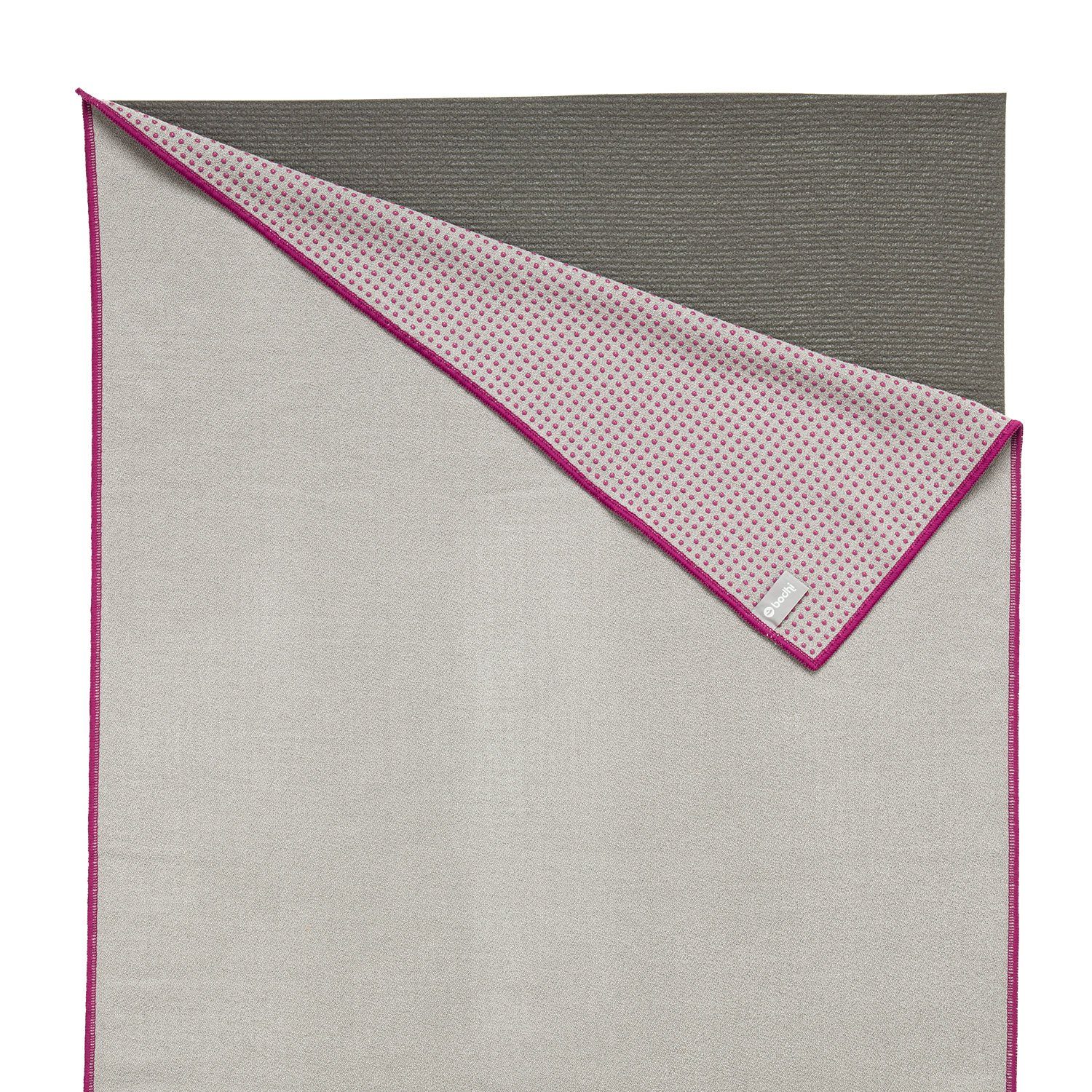 bodhi Sporthandtuch Yogatuch GRIP ² - Zweifarbig grau/aubergine günstig online kaufen