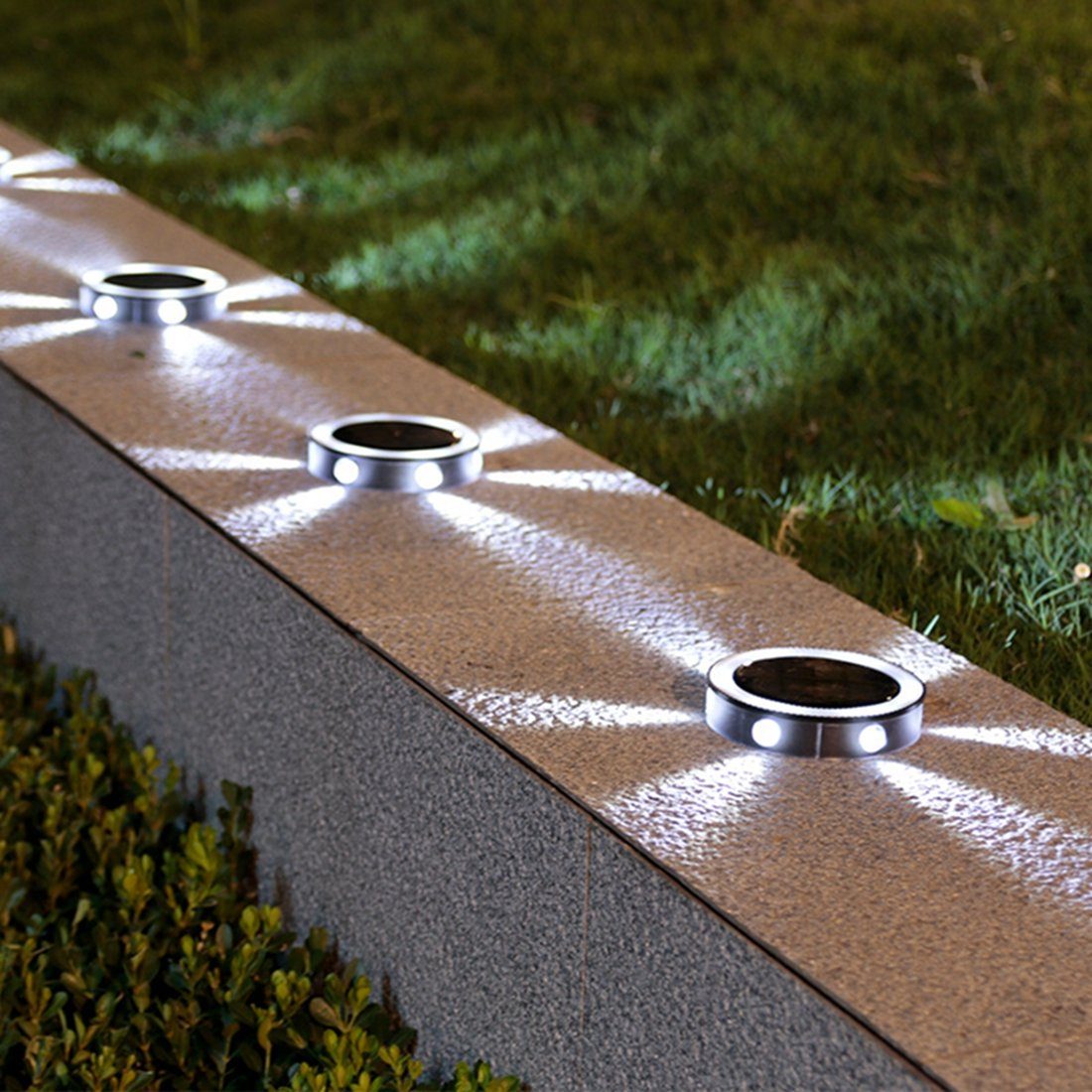 LED DAYUT Stück LED-Solar-Bodenleuchten, Außenleuchten, 3 Solarleuchte Gartenleuchten