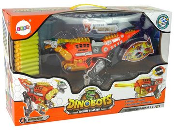 LEAN Toys Laserpistole Dinobot 2 in 1 Dinosaurier Schrotflinte Schutzschild Pistole Spielzeug