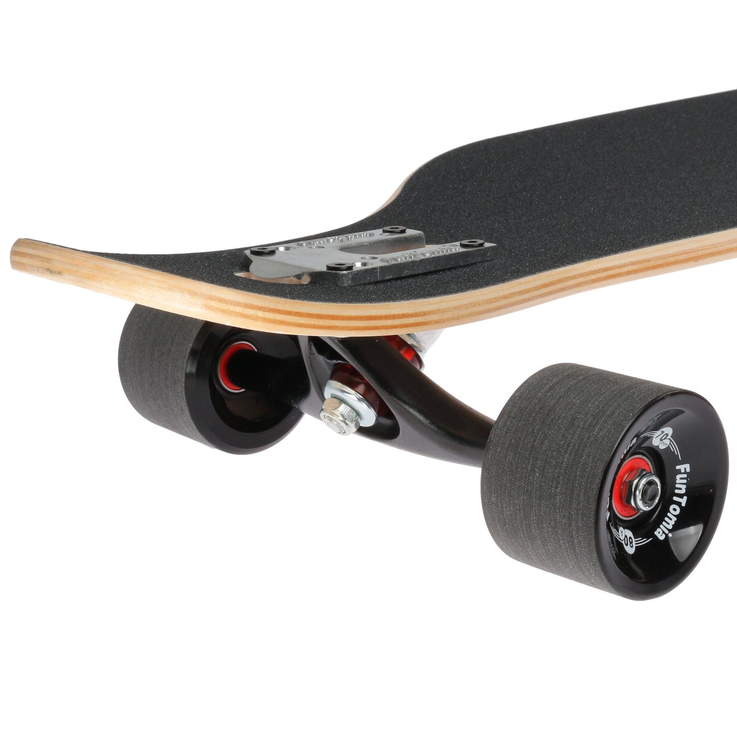 Longboard Ahornholz Mach1 2 Flex ABEC-9 Komplettboard 84kg Camber Cruiser Camber T-Tool Flex und Rollen Twin Tip / bis 3 Skateboard Twin in Drop Longboard - 25 Galaxy Through Speed - Kugellager, FunTomia LED Stufen mit + Tip