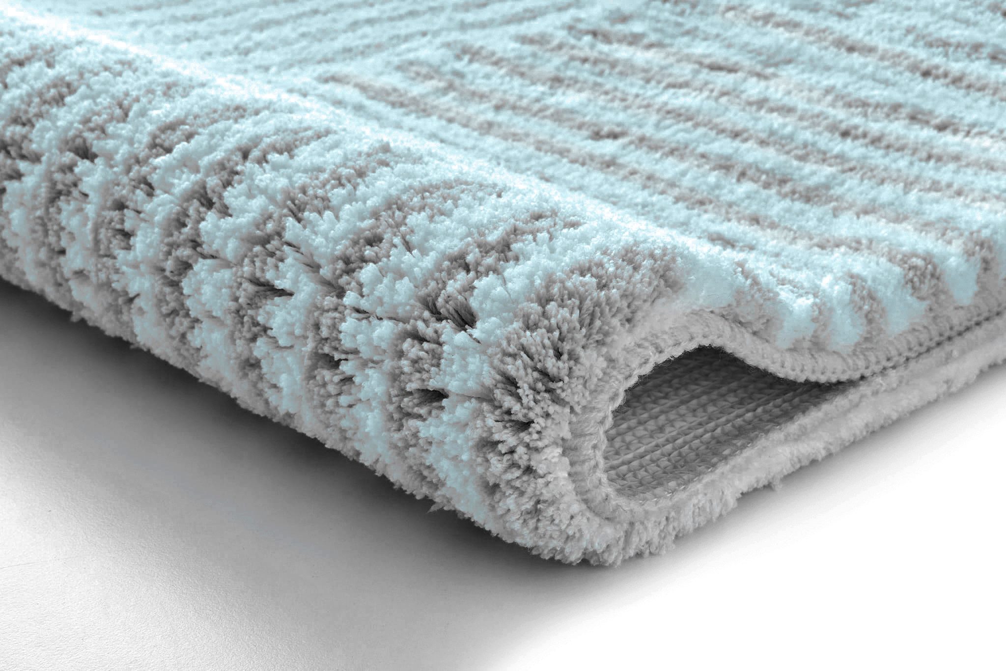 Kleine Wolke Badematte Chelsea, Badvorleger, Badezimmer Teppich, Höhe 20 mm, rutschhemmend beschichtet, fußbodenheizungsgeeignet, Polyester, rechteckig, Badtepp – Bild 3 von 3