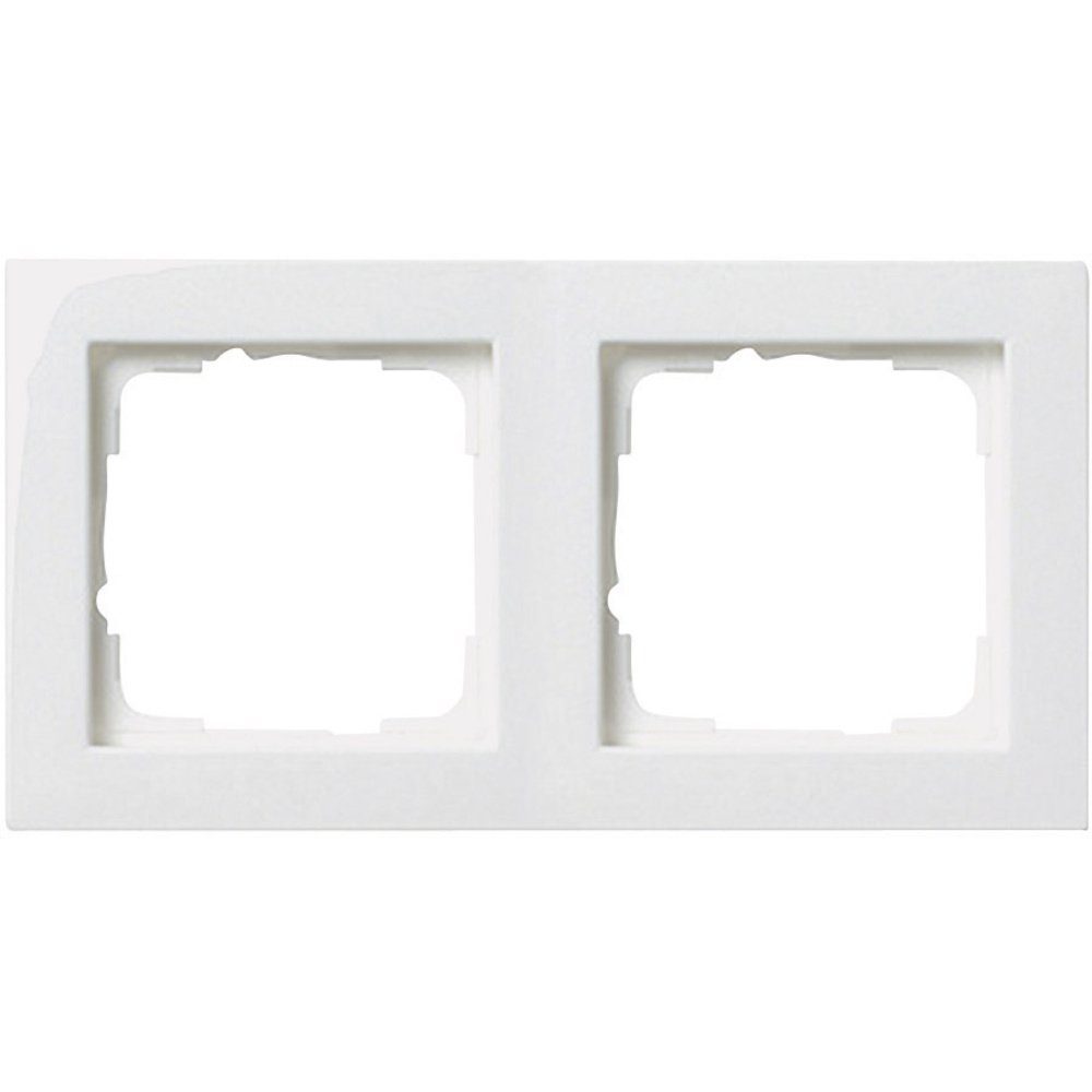 GIRA Lichtschalter GIRA 2fach Rahmen E2, Standard 55 Reinweiß 0212 29 1 St.