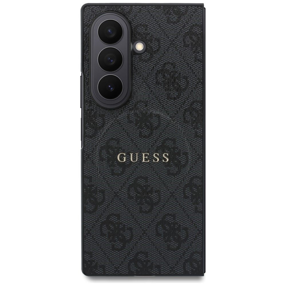 Guess Handyhülle Galaxy Z Fold 8 Ultra MagSafe Kunstleder rosa braun grau Logo golden 8 Zoll, Kantenschutz – Bild 2 von 5