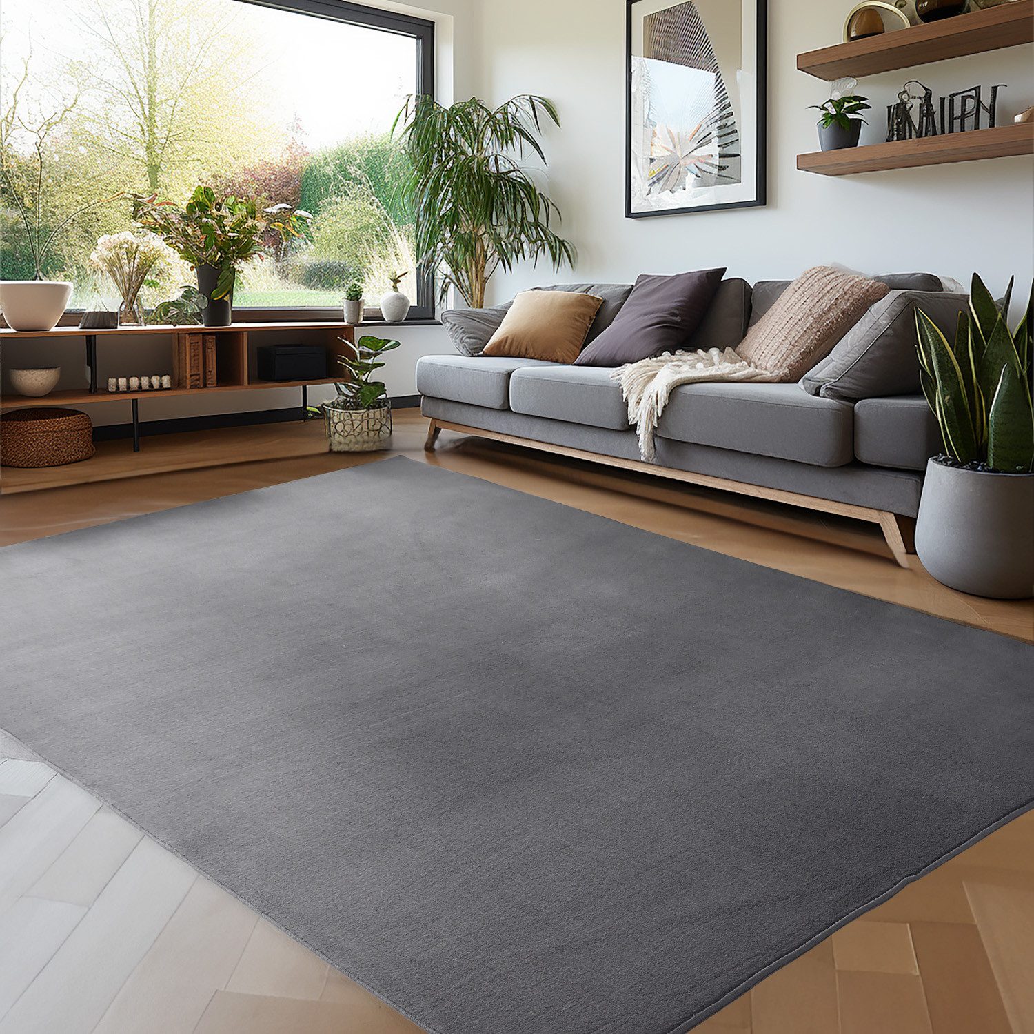 Carpettex Veloursteppich Unicolor - Einfarbig, Läufer, Höhe: 7 mm, Kurzflor günstig online kaufen