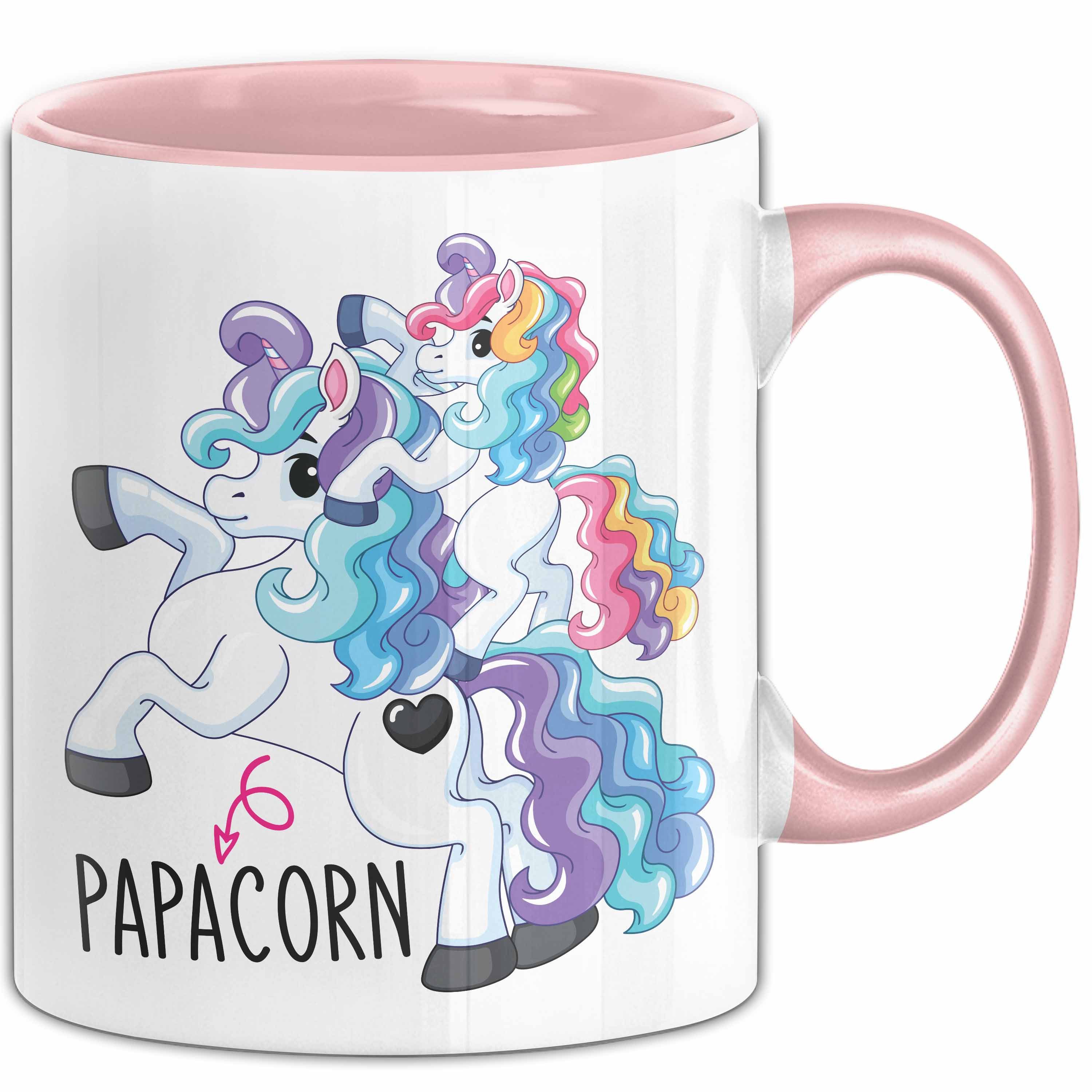 Tasse Tasse Geschenk Papacorn Lustiges Einhorn Design Becher
