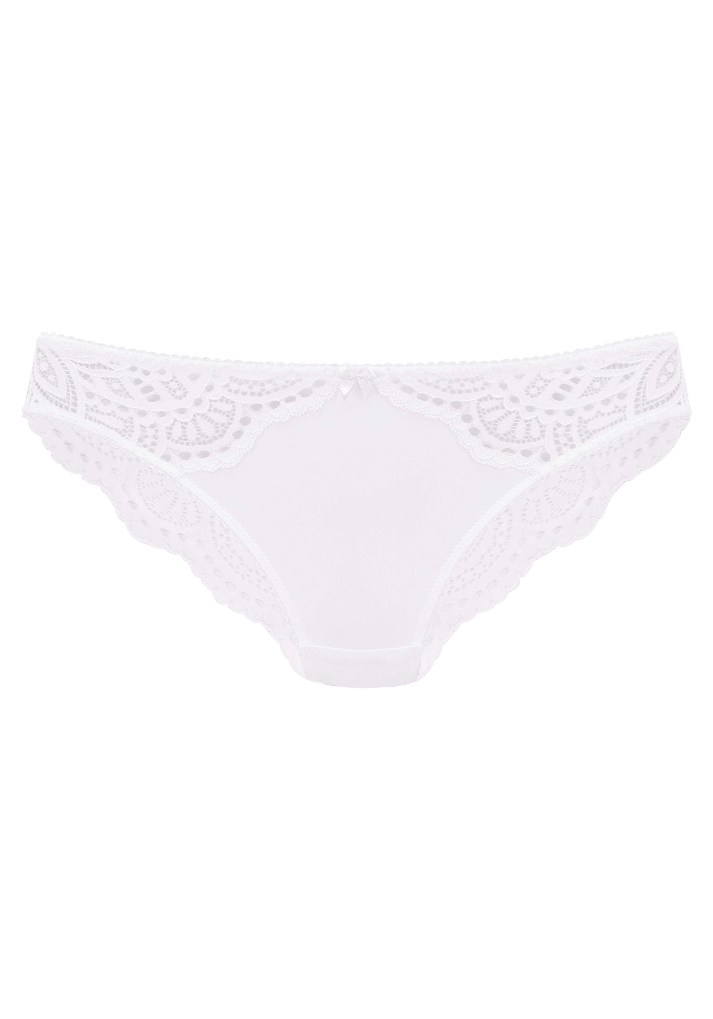 mit toller Spitze blumiger Slip in LASCANA cream Optik