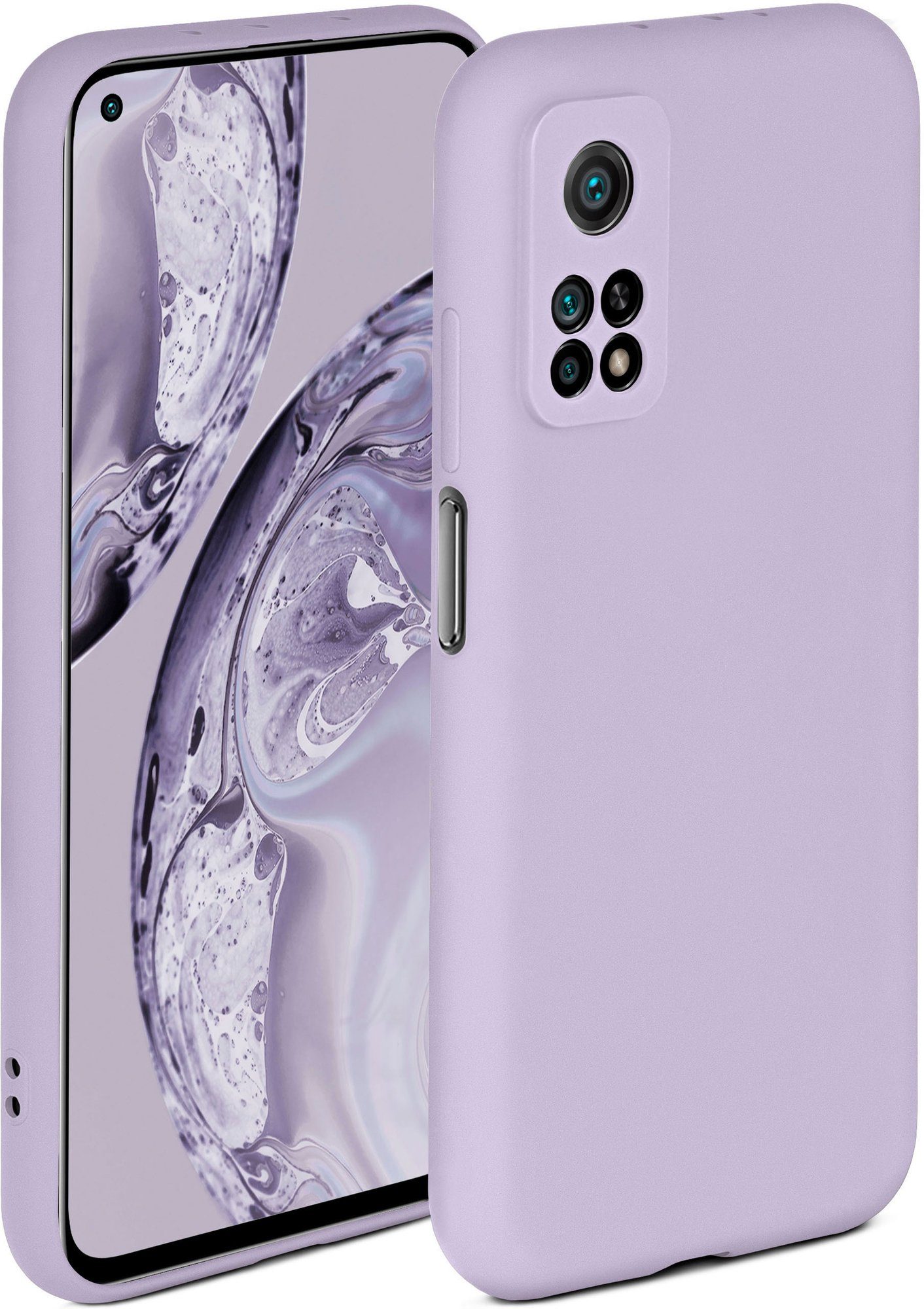 ONEFLOW Handyhülle Soft Case, Hülle aus Silikon, Schutzhülle Bumper, Backcover abdeckung, Silicon Handytasche, Silikonhülle, Schutz Cover, weiche Handyhülle - matt Flieder