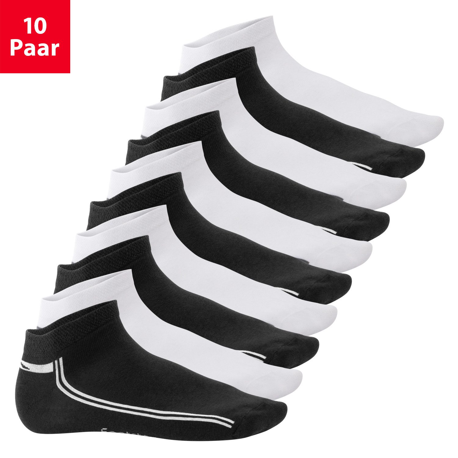 Footstar Sneakersocken Sneak It! Damen & Herren Motiv Sneaker Socken (10 Paar) (10-Paar)