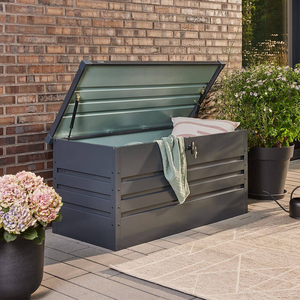HOME DELUXE Auflagenbox Metallaufbewahrungsbox 600L, 126 x 56 cm 400l, Wett günstig online kaufen
