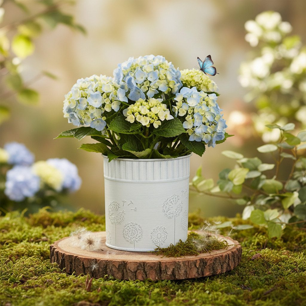 Florists Products Übertopf Deko-Blumentopf mit Pusteblumen Motiv für sommerliche