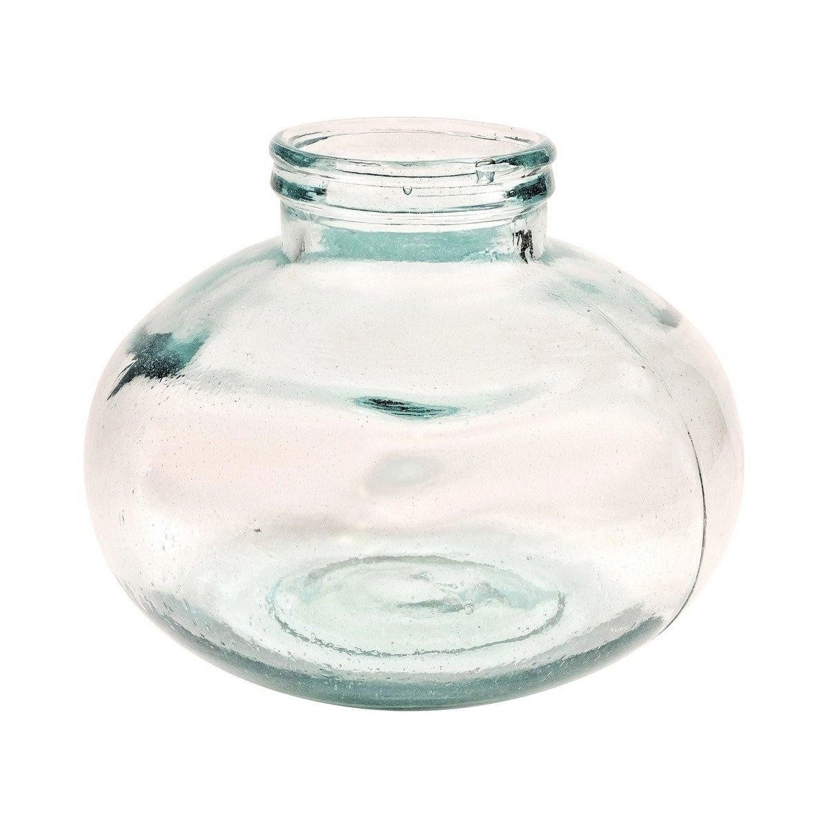 INNA-Glas Kugelvase Brenden aus Glas, recycelt, klar, 20cm, Ø25cm