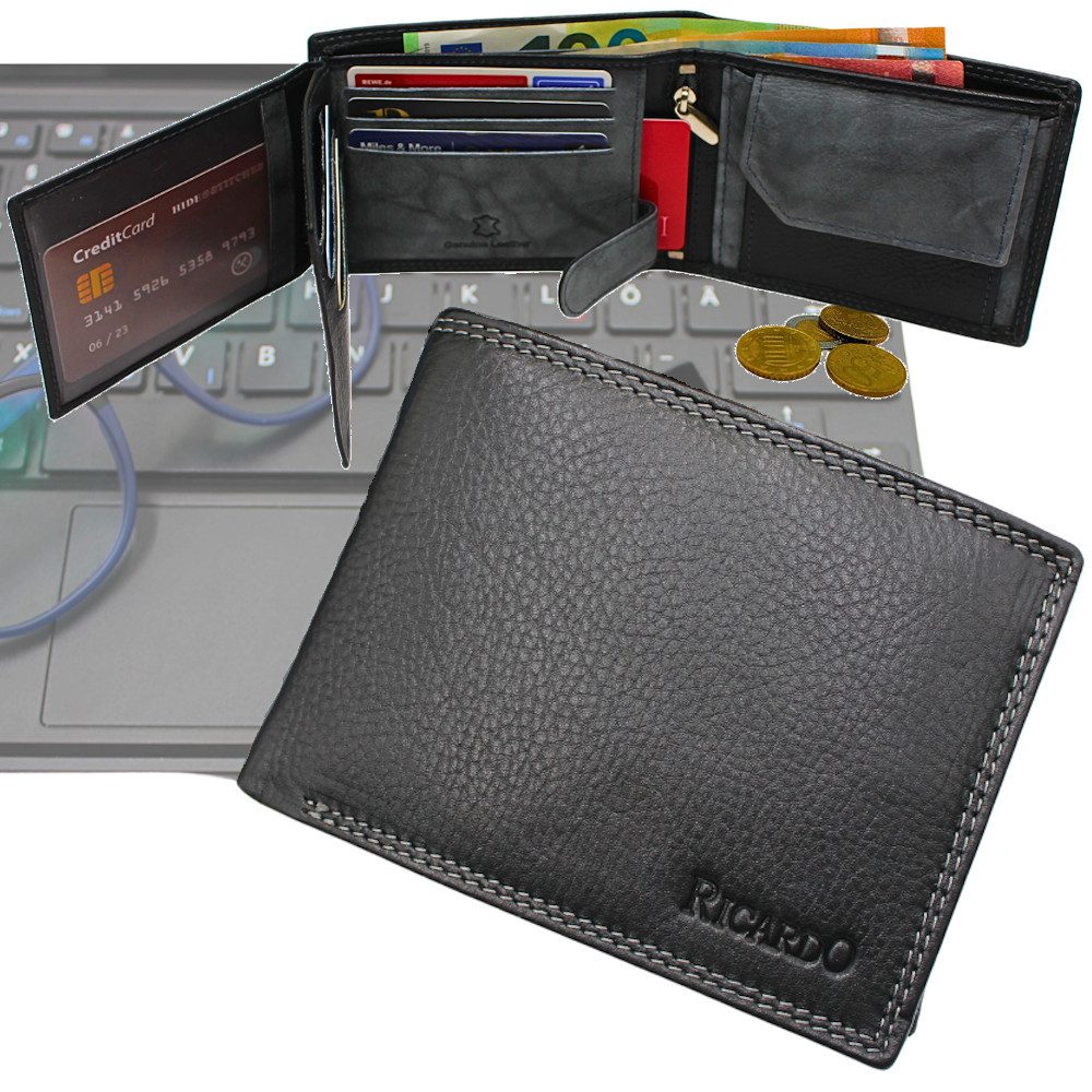 L&B Geldbörse Nappaleder Bi-Color Portemonnaie, mit RFID-Schutz >287< Geldb günstig online kaufen