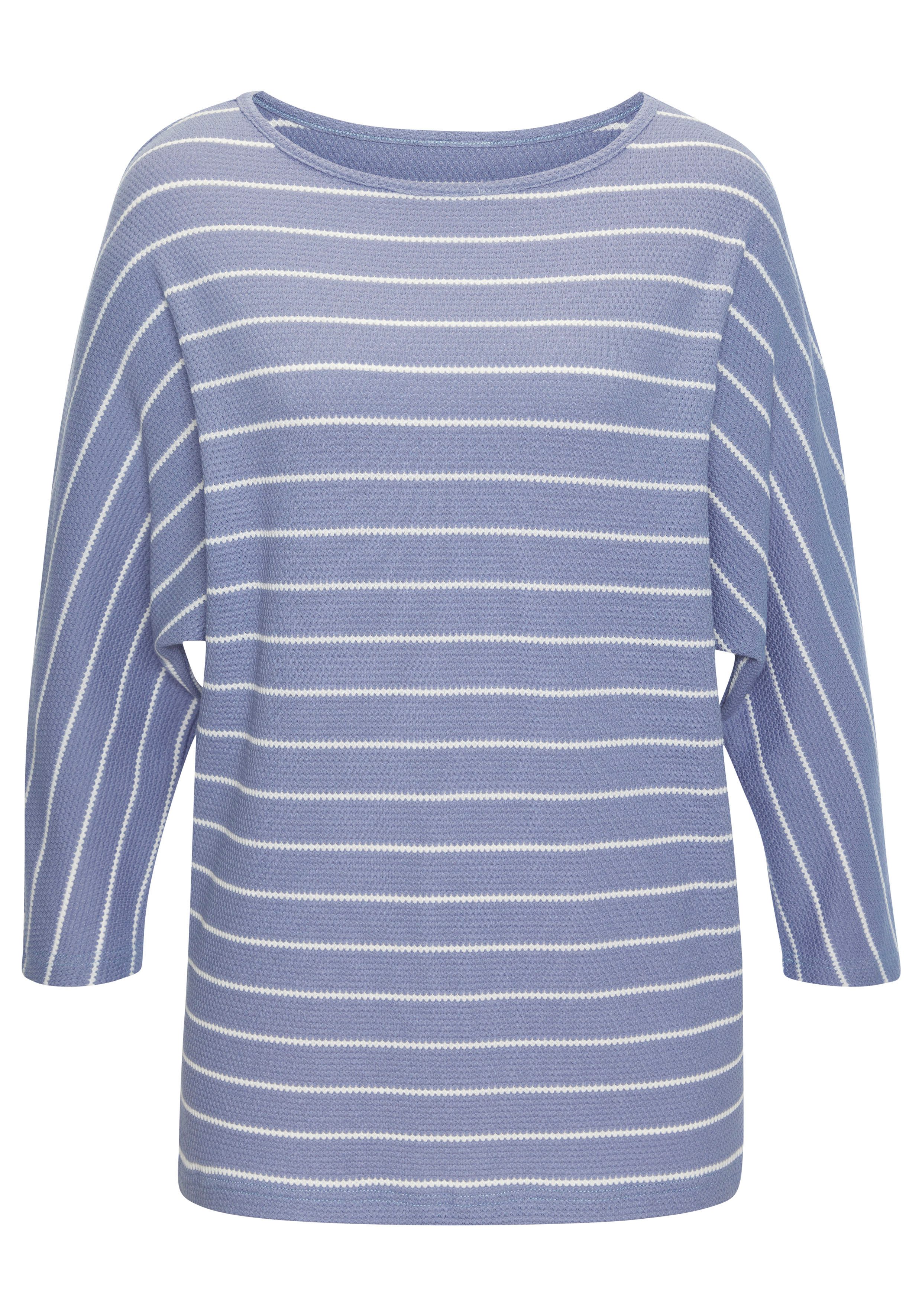 Vivance 3/4-Arm-Shirt "mit modischer Streifenstruktur", aus pflegeleichter günstig online kaufen