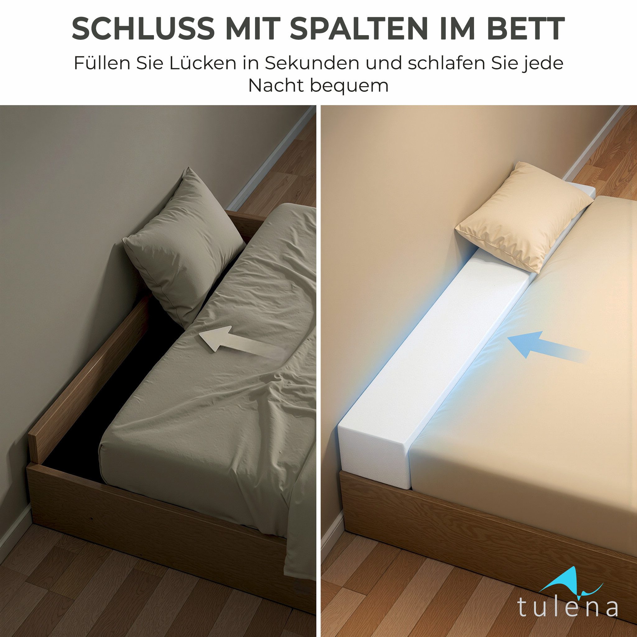 TULENA Schaumstoffeinlage Matratzenverlängerung aus Schaumstoff Zuschnitt, 10x10x50cm