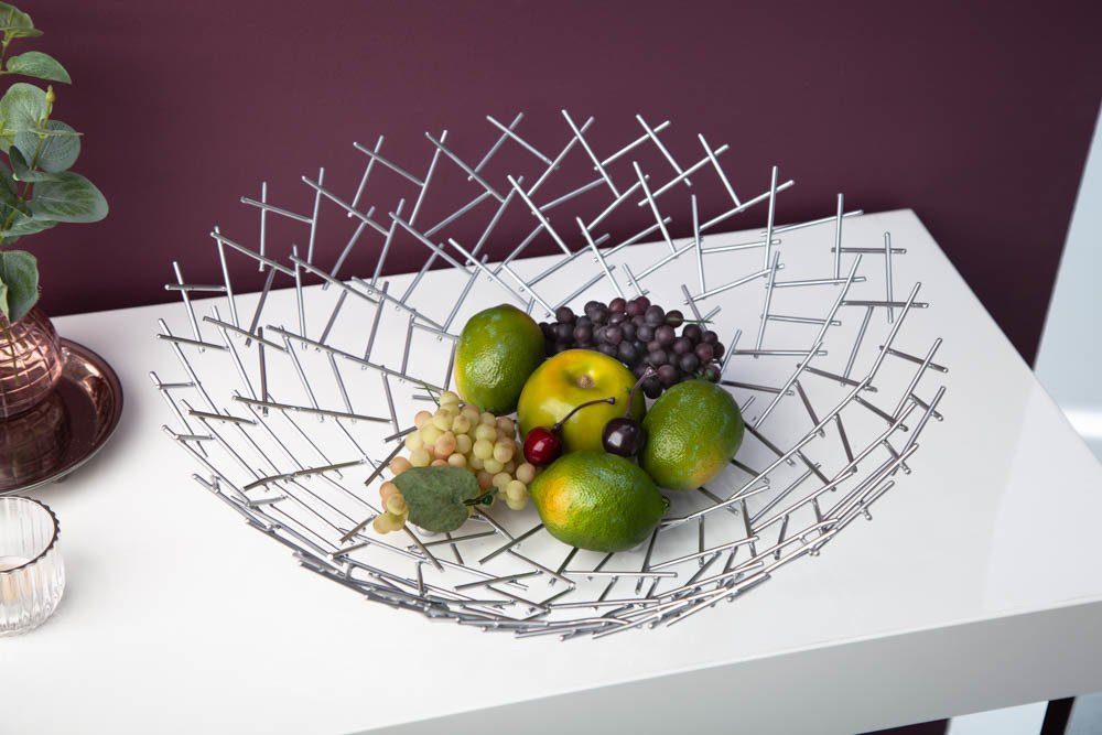 riess-ambiente Dekoschale STRUCTURE 45cm silber, im Modern Design günstig online kaufen
