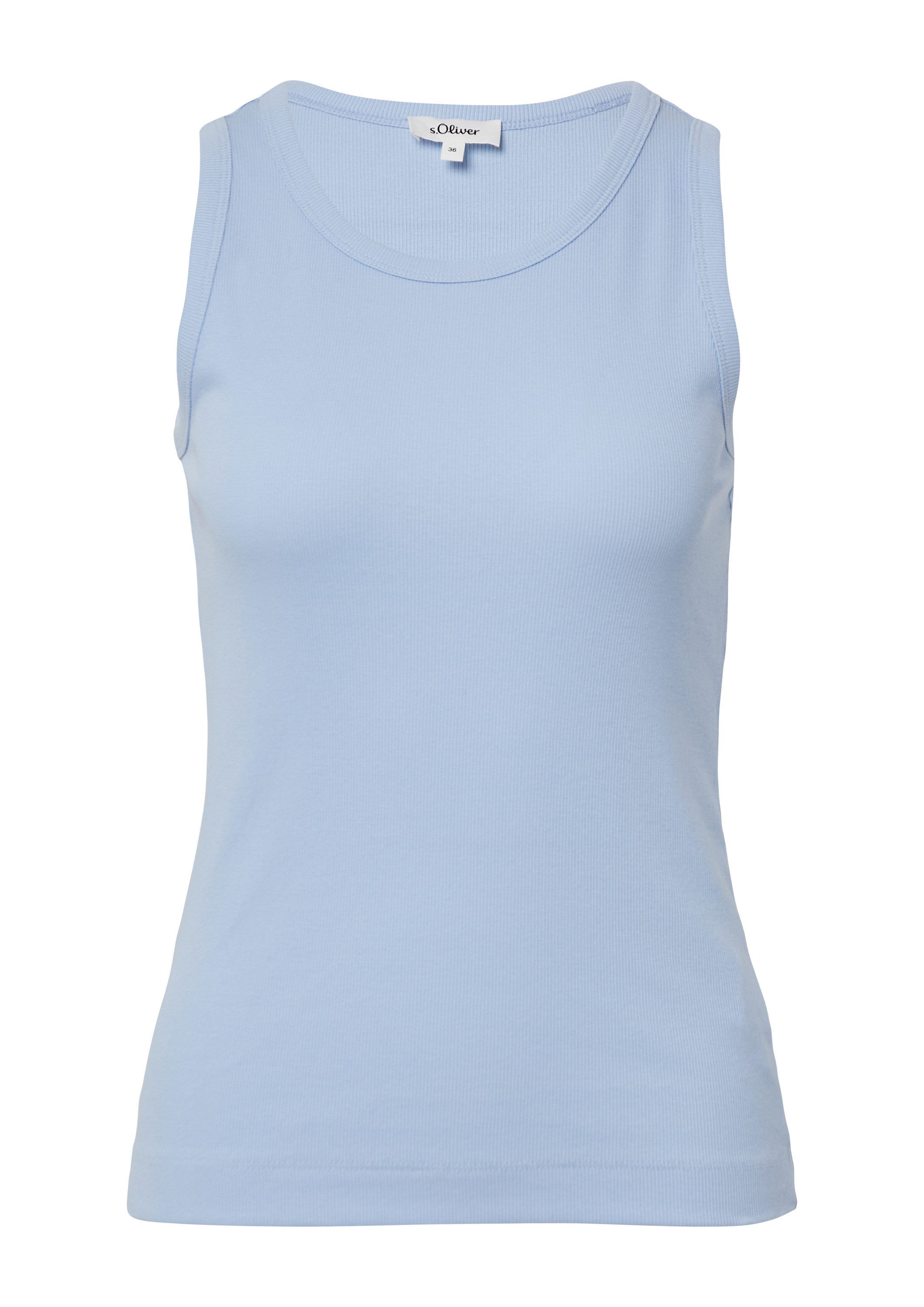 s.Oliver Muscleshirt T-Shirt Slim-Fit-Top mit Rippstruktur günstig online kaufen