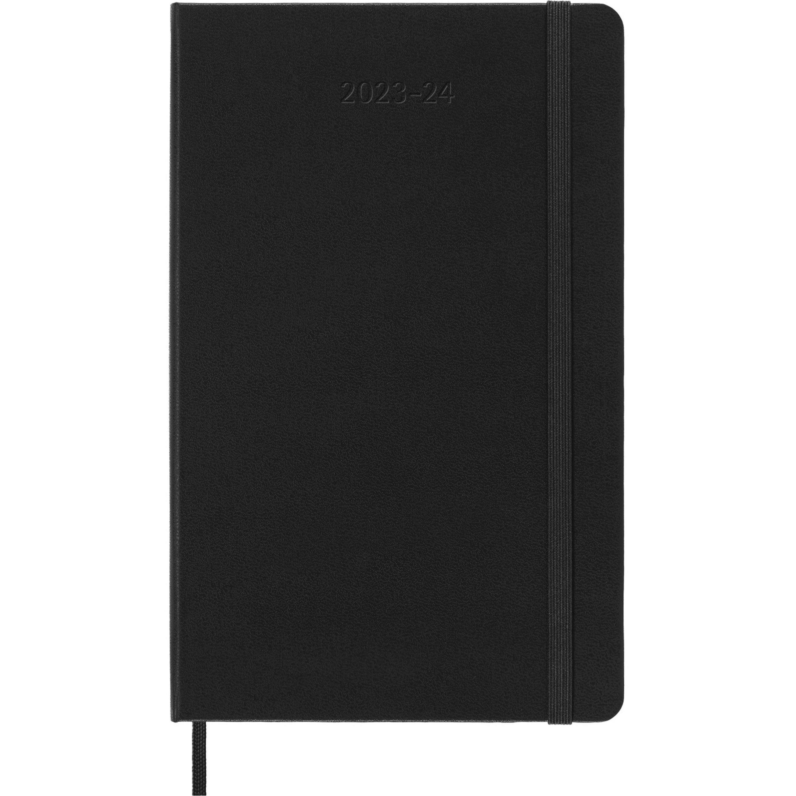 Terminkalender Moleskine 18 Monate Wochen Notizkalender 2023/2024, Large/A5, Schwarz
