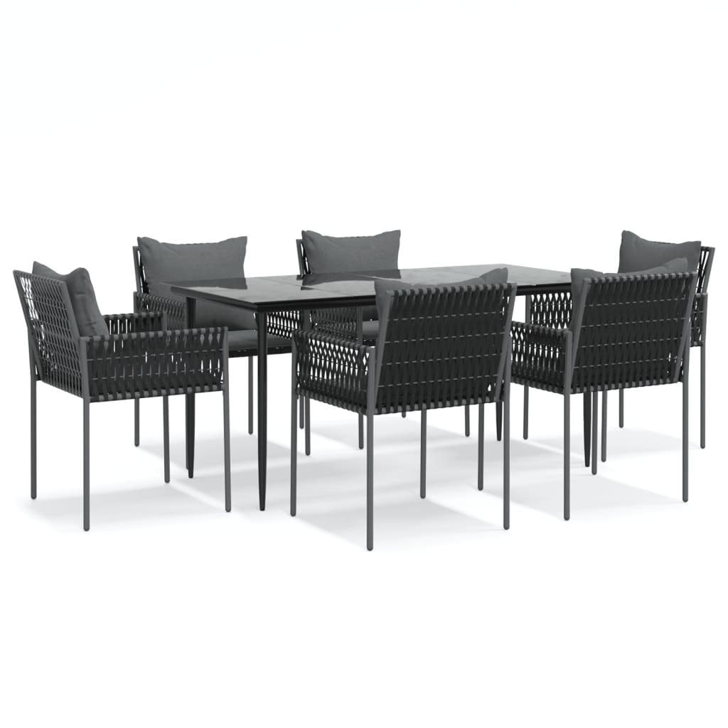 vidaXL Garten-Essgruppe 7-tlg. Garten-Essgruppe mit Kissen günstig online kaufen