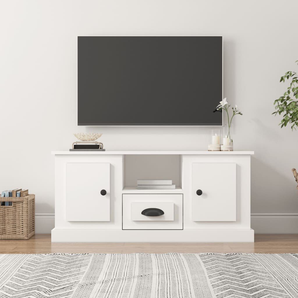 furnicato TV-Schrank Weiß 100x35,5x45 cm Holzwerkstoff