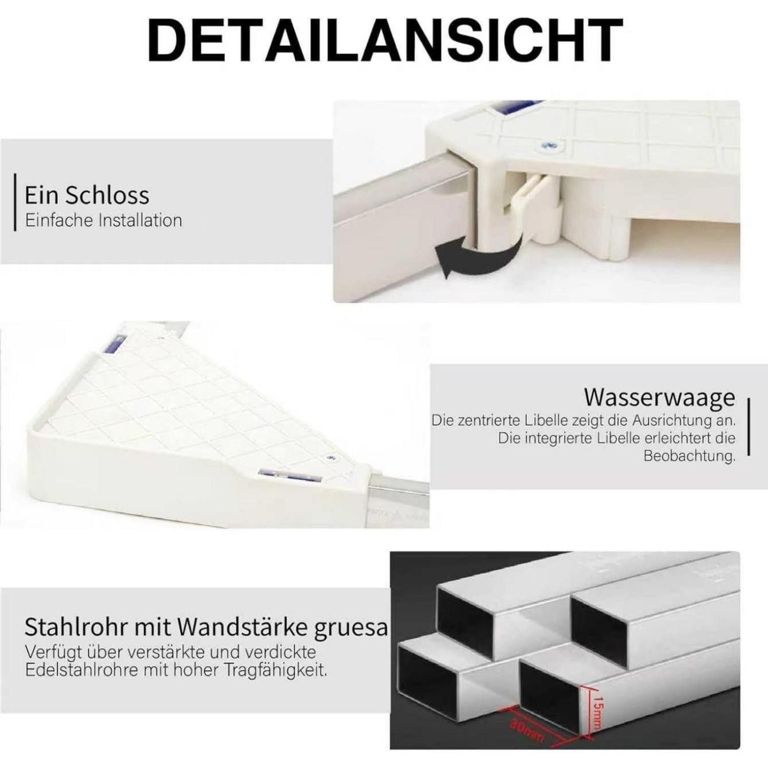 LuxusKollektion Waschmaschinenuntergestell Untergestell Waschmaschine/Kühlschrank höhenverstellbar weiß