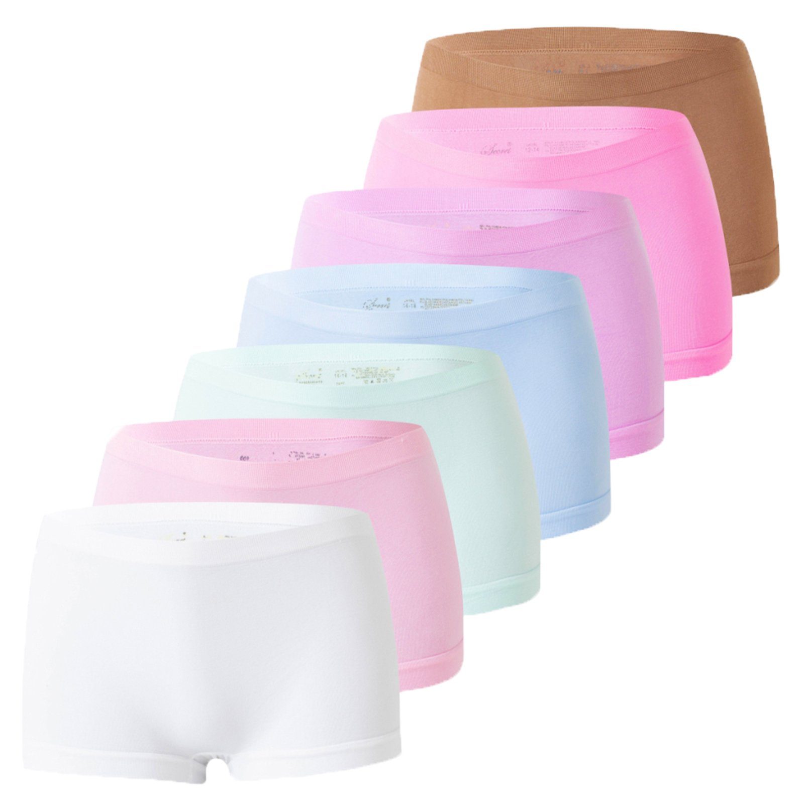 TEXEMP Panty 8er Pack Damen Panty Panties Slips Unterwäsche Microfaser  Hotpants Slip Schlüpfer M L XL (Packung, 8er-Pack)