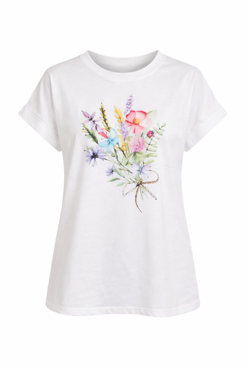 ITALY VIBES Kurzarmshirt - T-Shirt - Shirt kurzarm Damen - stylisches Front Artwork ONE SIZE / passend für Größe S - L
