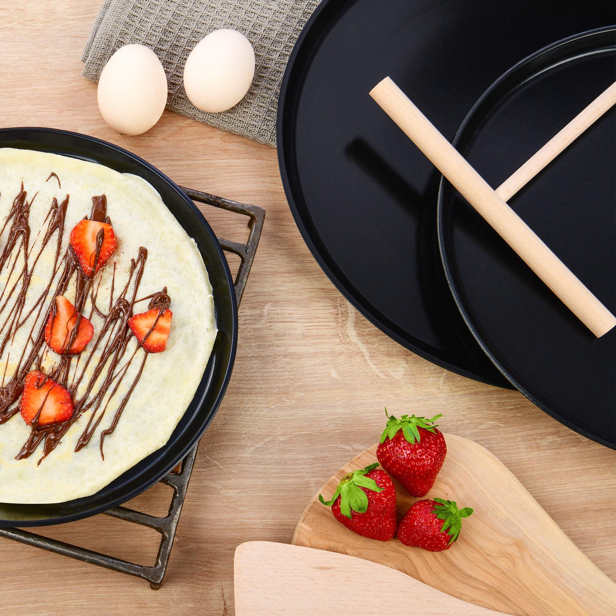 GRÄWE Teigschaber Crepes Teigverteiler, Holz