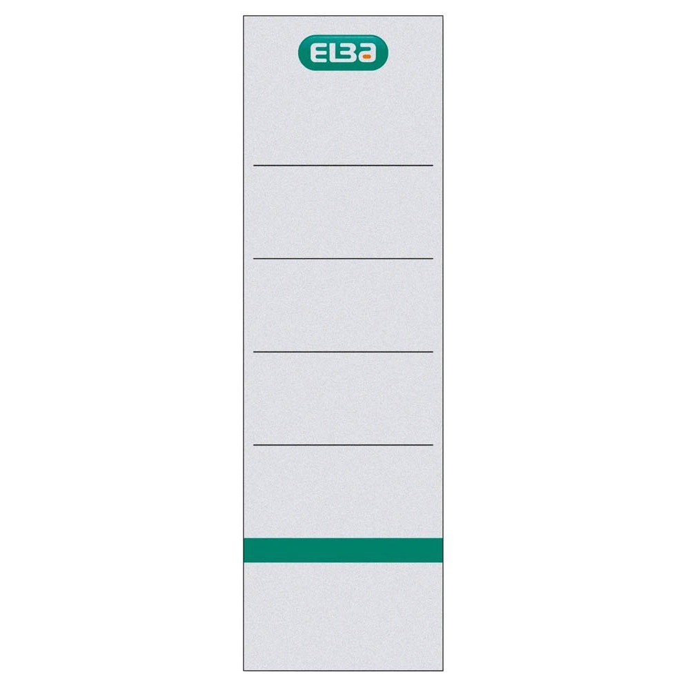 ELBA Etiketten 10 Ordneretiketten selbstklebend 5,9x19cm - weiß, Selbstklebend, Blickdicht