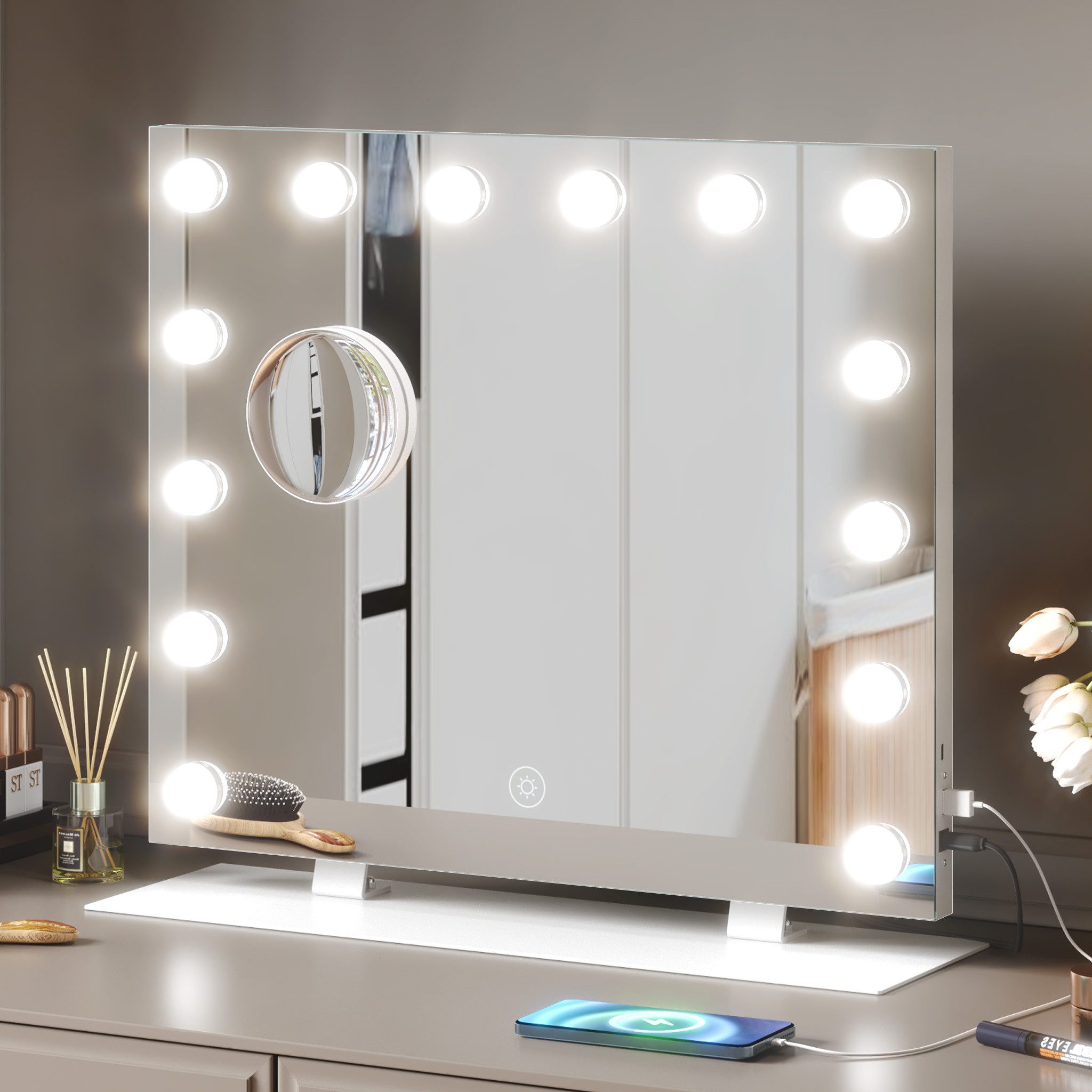 Mondeer Schminkspiegel LED-Kosmetikspiegel (Hollywood-Makeup-Spiegel, 50 x günstig online kaufen