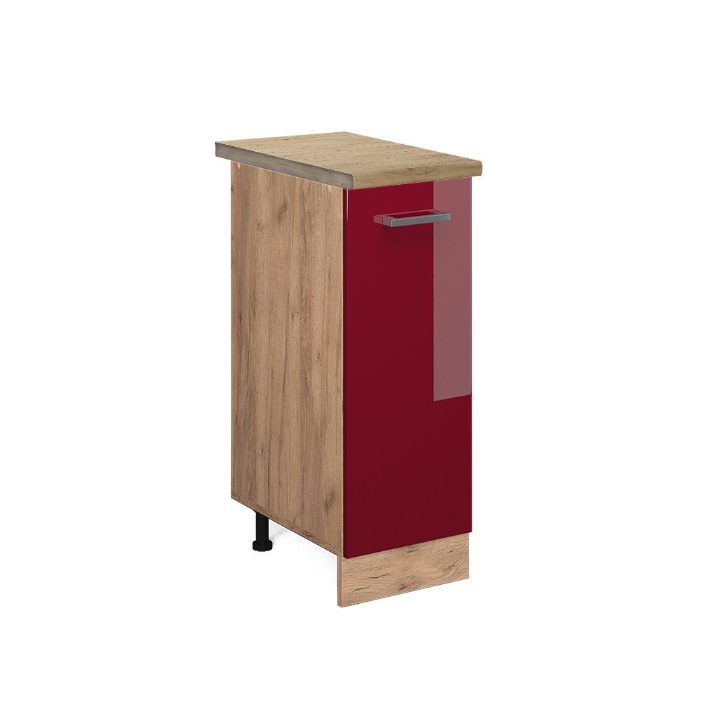 Vicco Apothekerschrank R-Line, Bordeaux Hochglanz/Goldkraft Eiche, günstig online kaufen