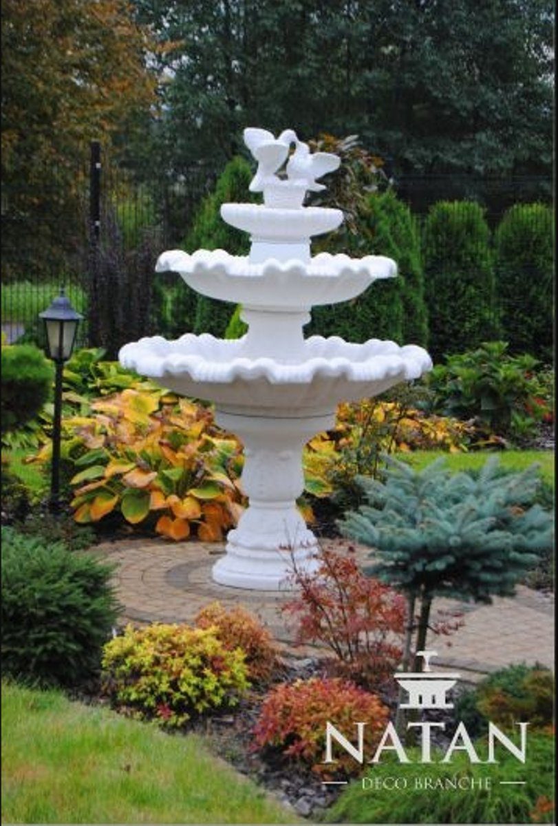 JVmoebel Skulptur Springbrunnen Garten Teich Steinbrunnen Gartenbrunnen Fontaine Neu