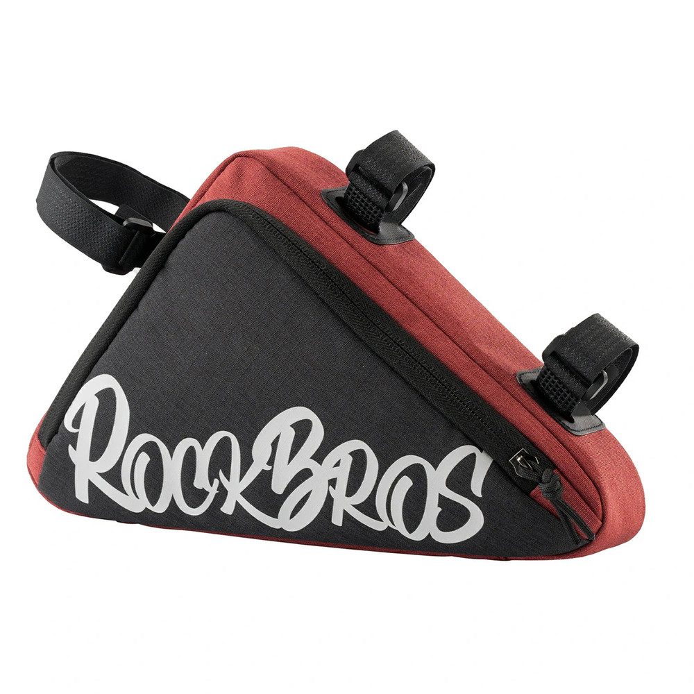 ROCKBROS Rahmentasche Dreieckstasche Fahrradtasche Oberrohrtasche (Spar-Set, 1-tlg., 29 x 23 x 7 cm leicht), wasserabweisend, Klettmontage, Netzfächer
